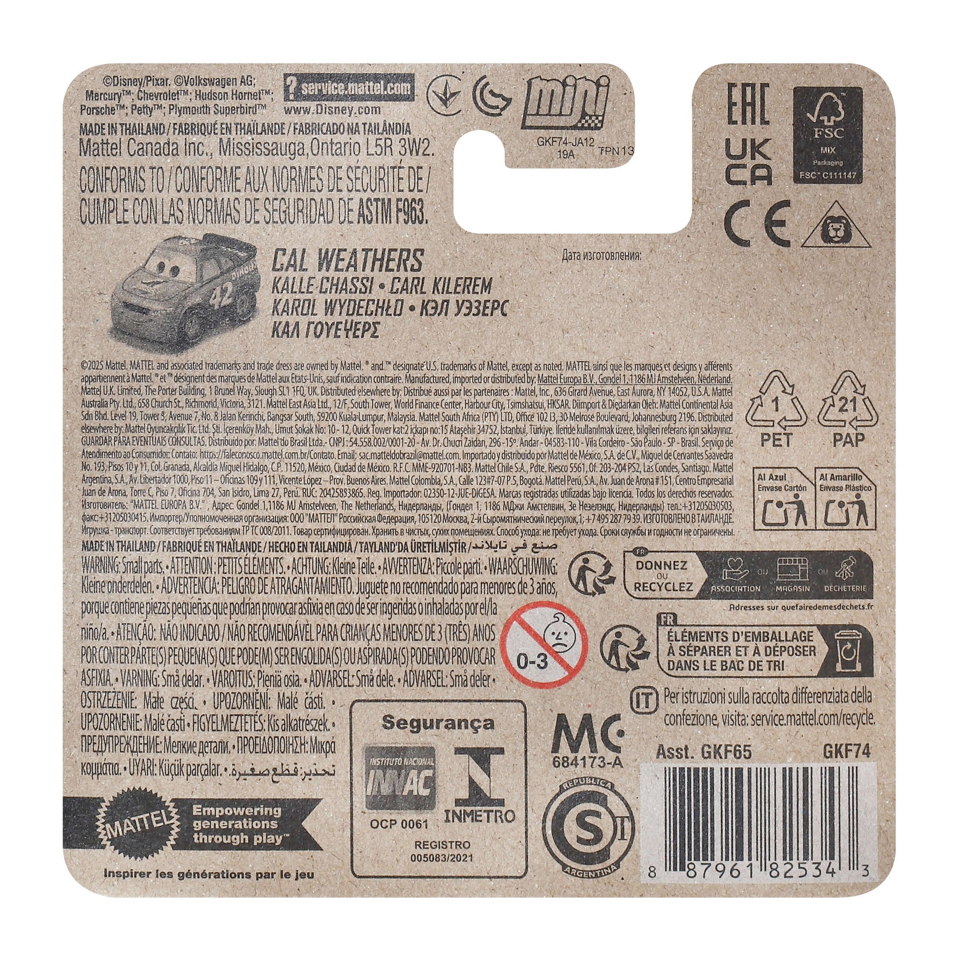 Disney Pixar Cars Mini Die-Cast Racers - Cal Weathers - Toyworld Australia