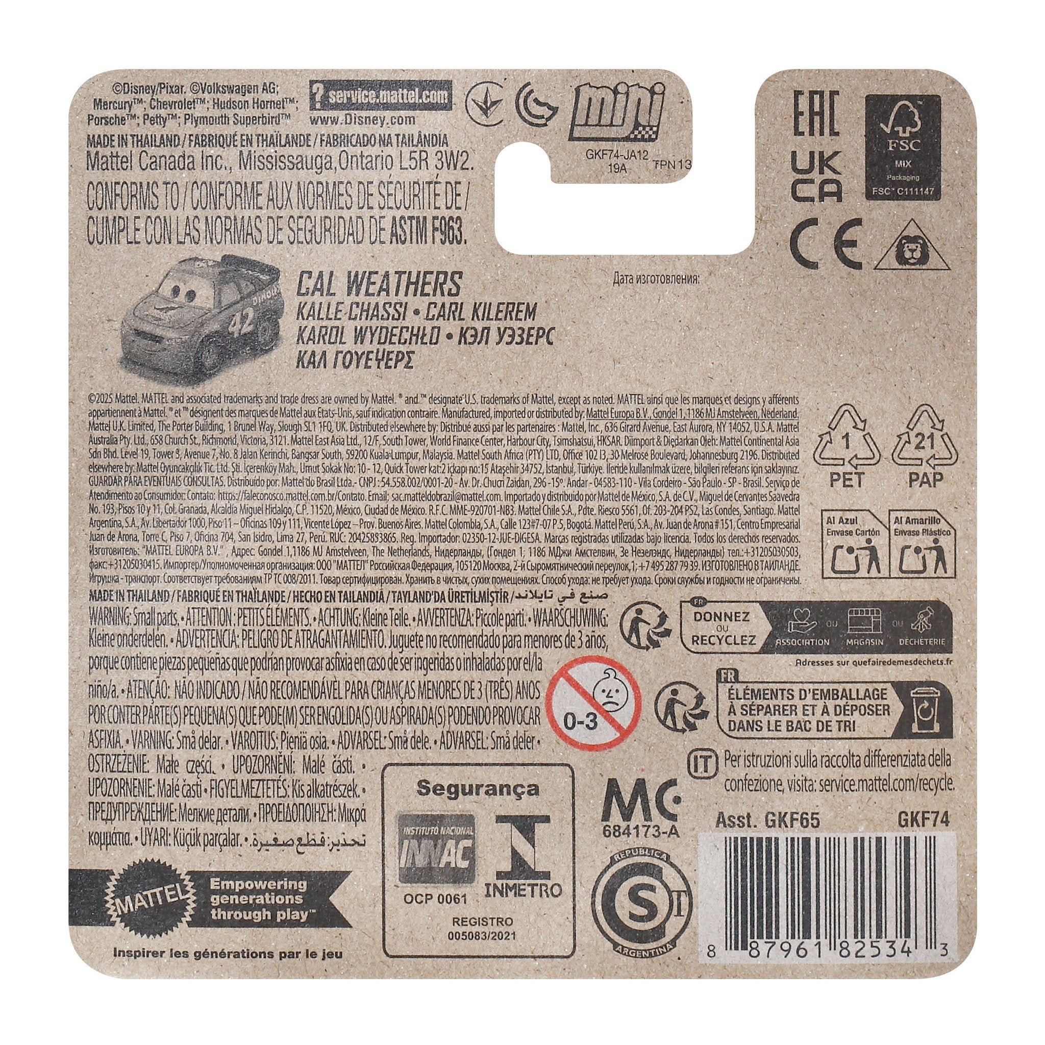 Disney Pixar Cars Mini Die-Cast Racers - Cal Weathers - Toyworld Australia