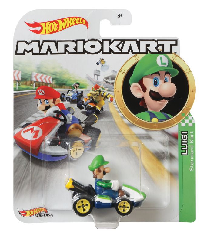 Hot Wheels Mario Kart Luigi Standard Kart - Toyworld Australia