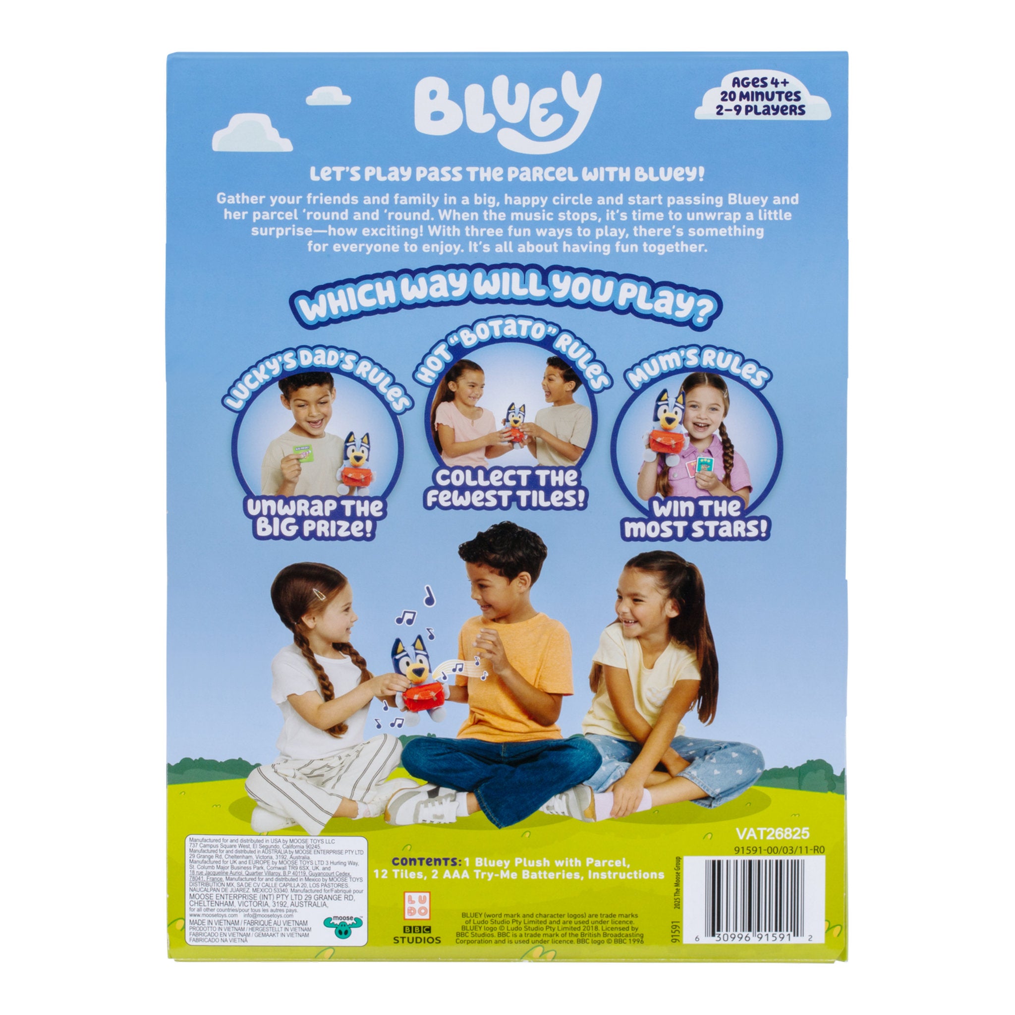 Bluey Pass The Parcel Musical Game