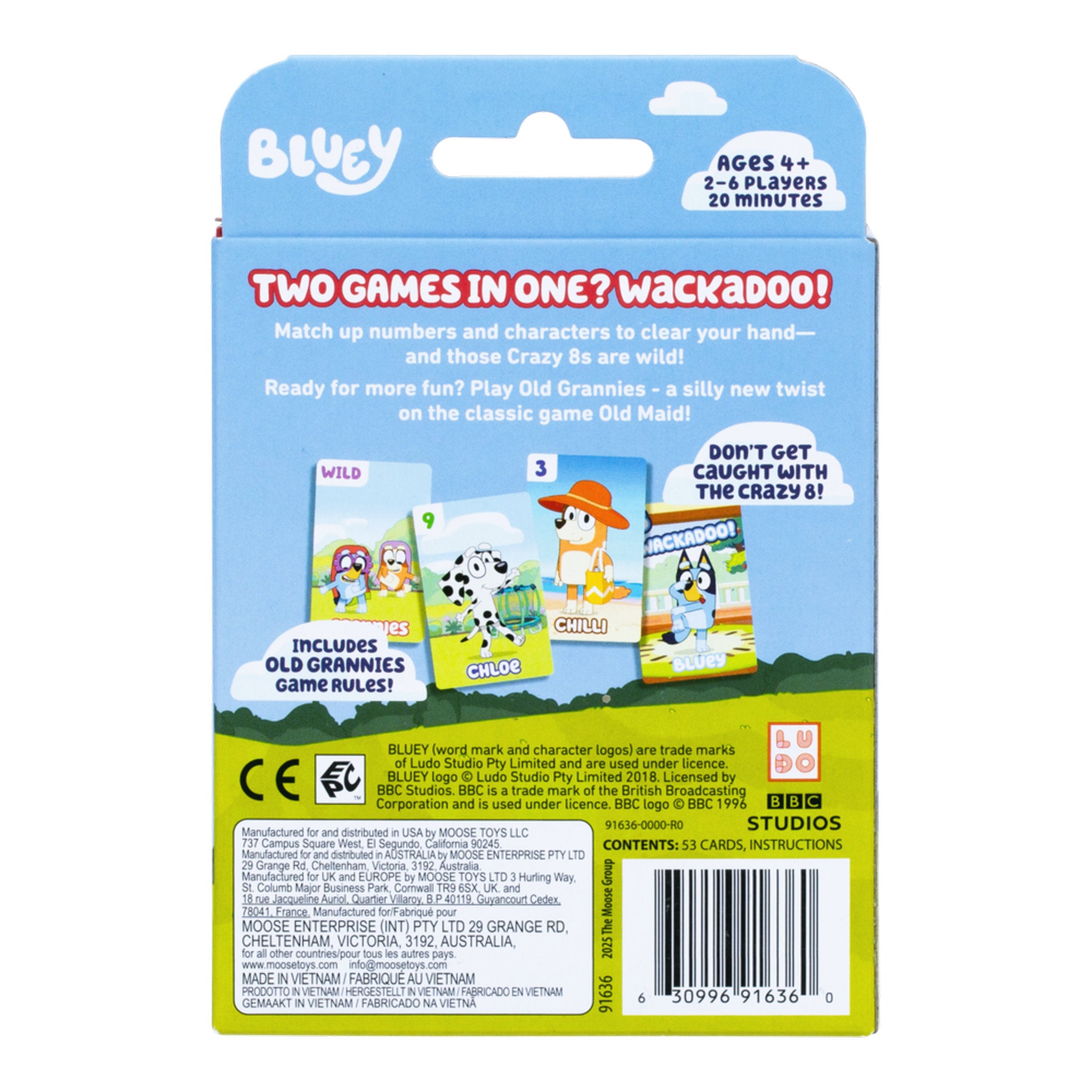 Bluey Crazy Eights Card Game