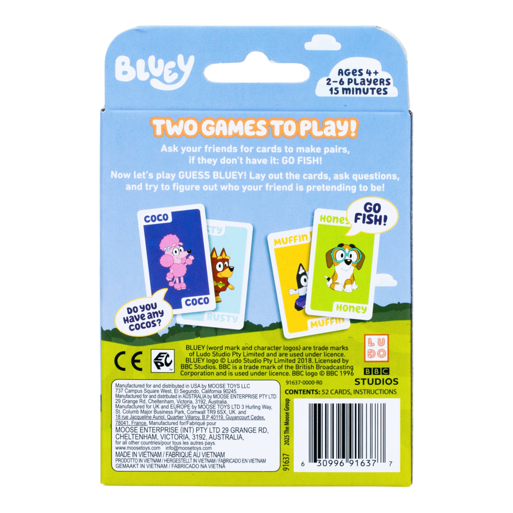 Bluey Go Fish Card Game