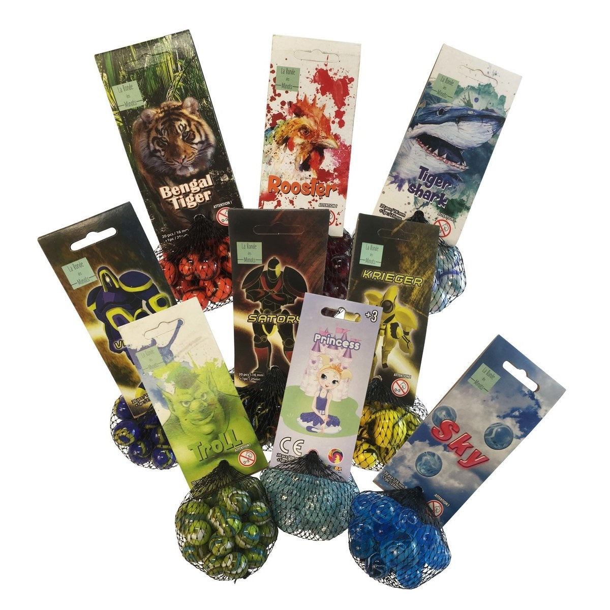 Marbles In Bag Asst Colours