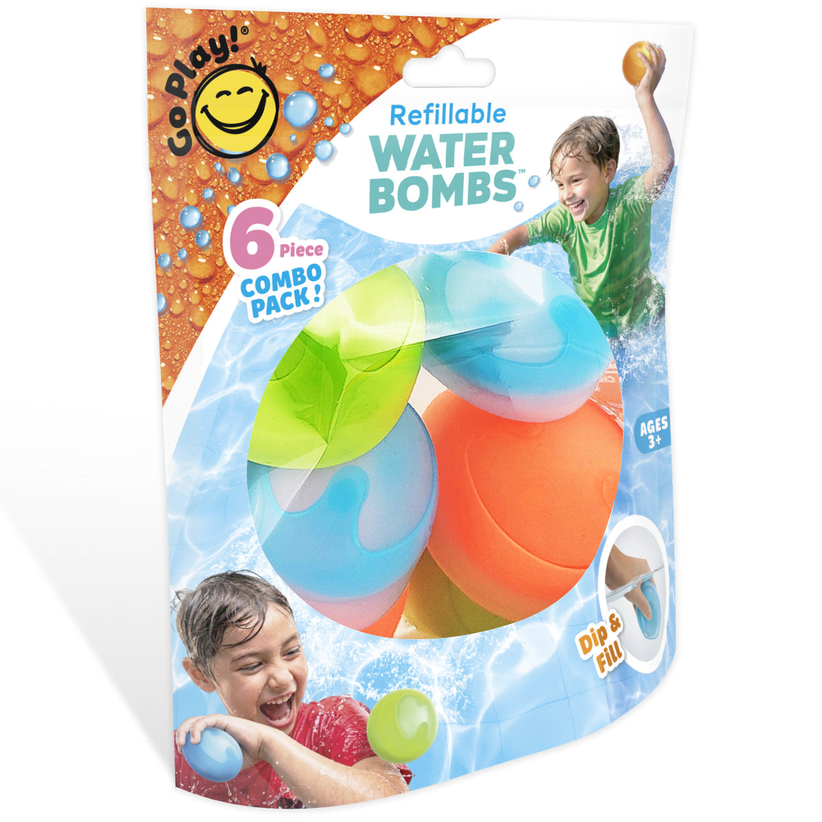 Go Play! Refillable Water Bombs 6 Piece Set