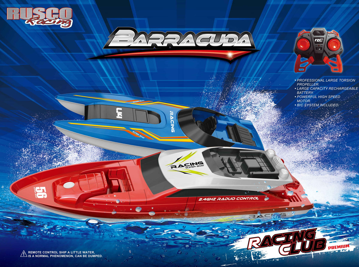 Rusco Racing Barracuda Boat Assorted Styles - Toyworld Australia
