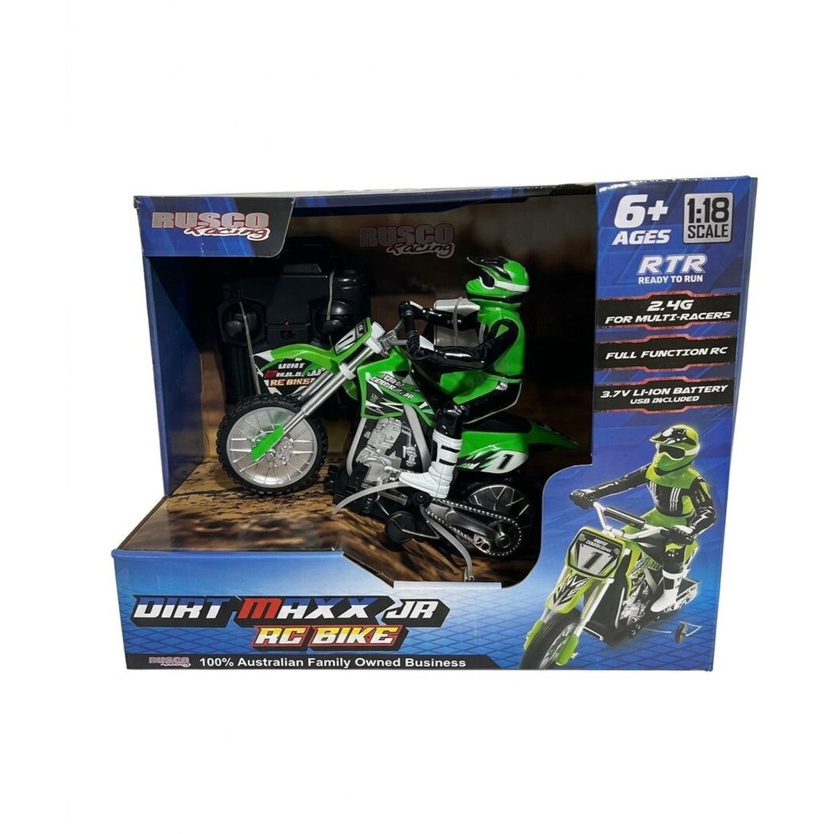 Rusco Dirt Max Junior 1:20 RC Motorbike Assorted Styles