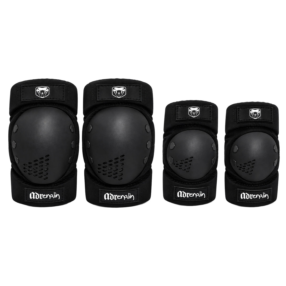 Adrenalin Skateboard & Scooter Protection Set 6 Piece Large - Black