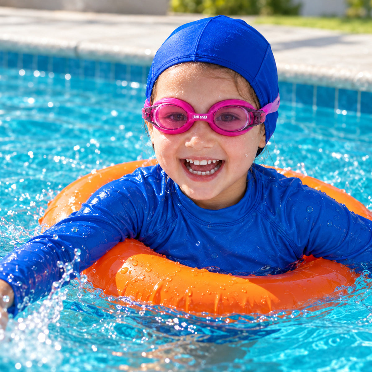 Land & Sea Junior Silicone Swim Goggles - Pink