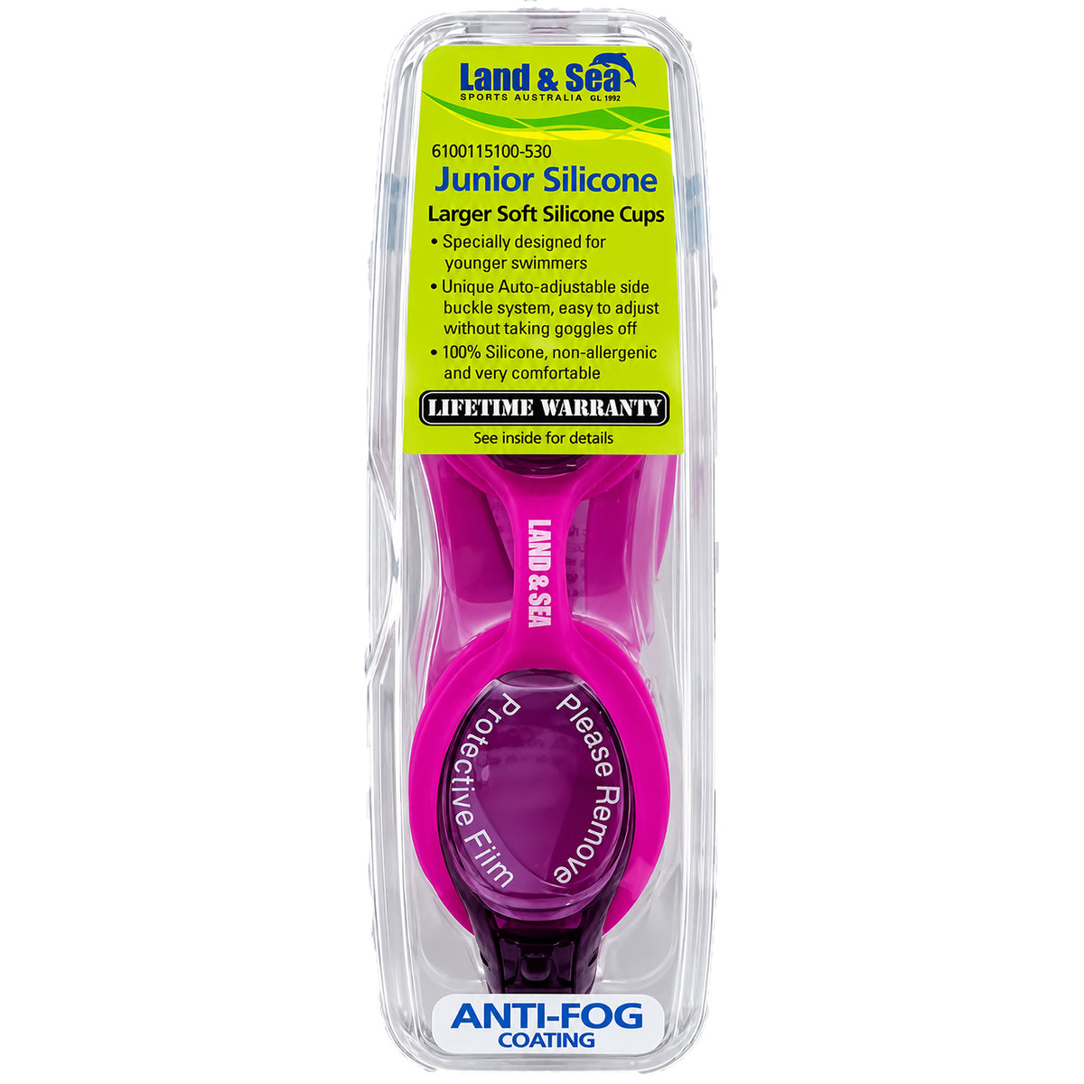 Land & Sea Junior Silicone Swim Goggles - Pink