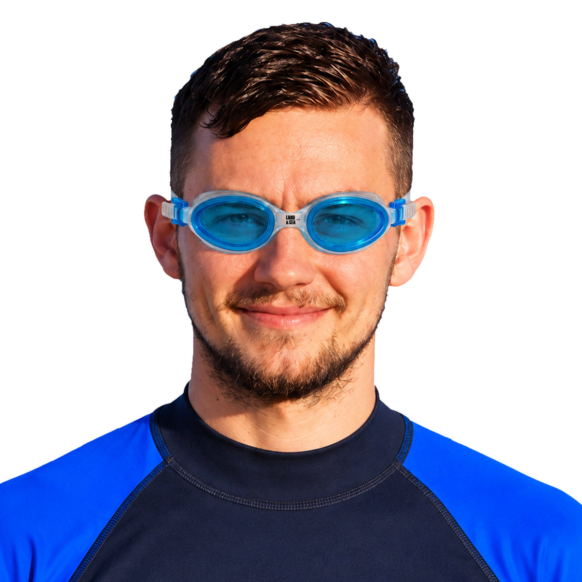 Land & Sea Uni-Fit Silicone Swim Goggles - Aqua