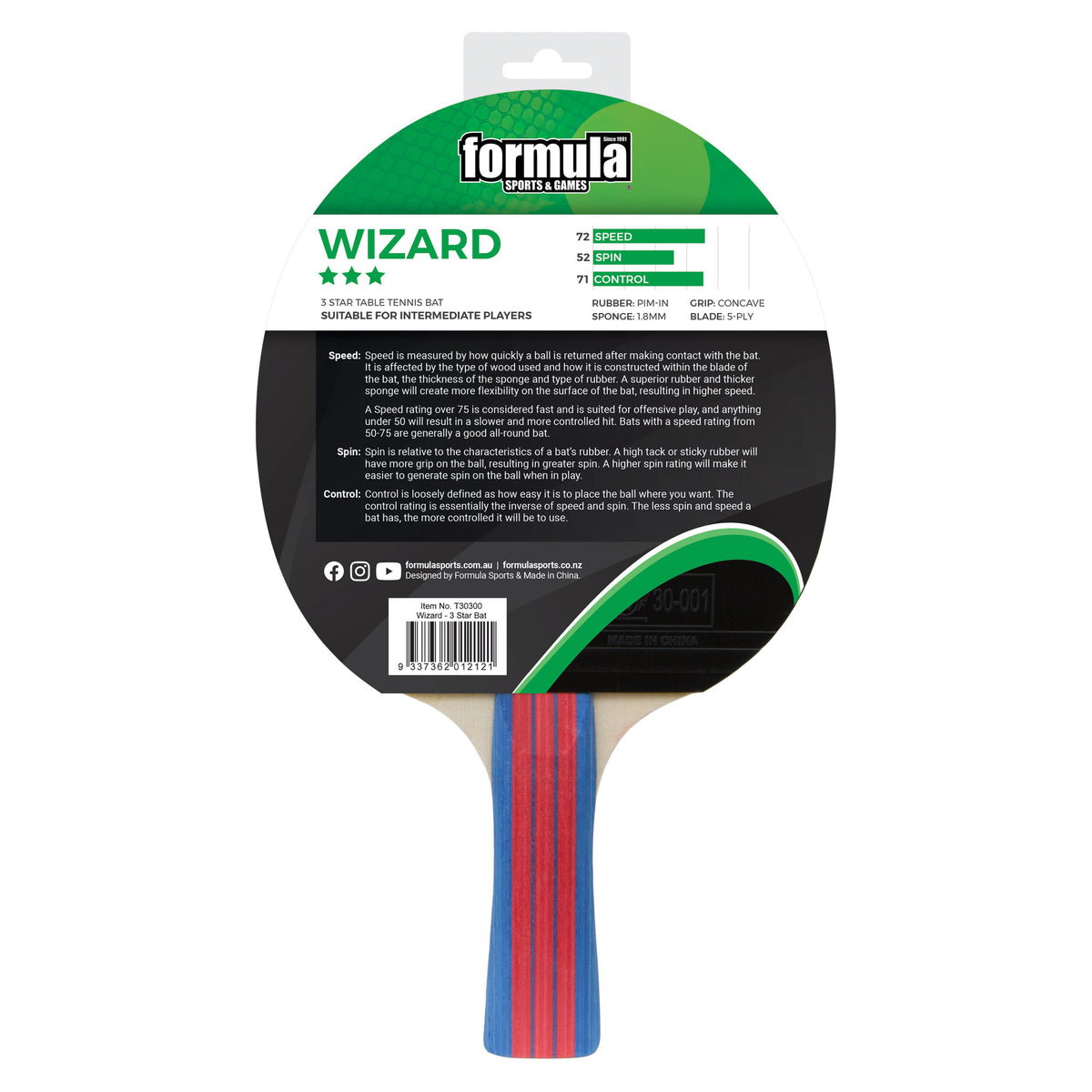 Formula Sports Premium Wizard Table Tennis 4 Player Set