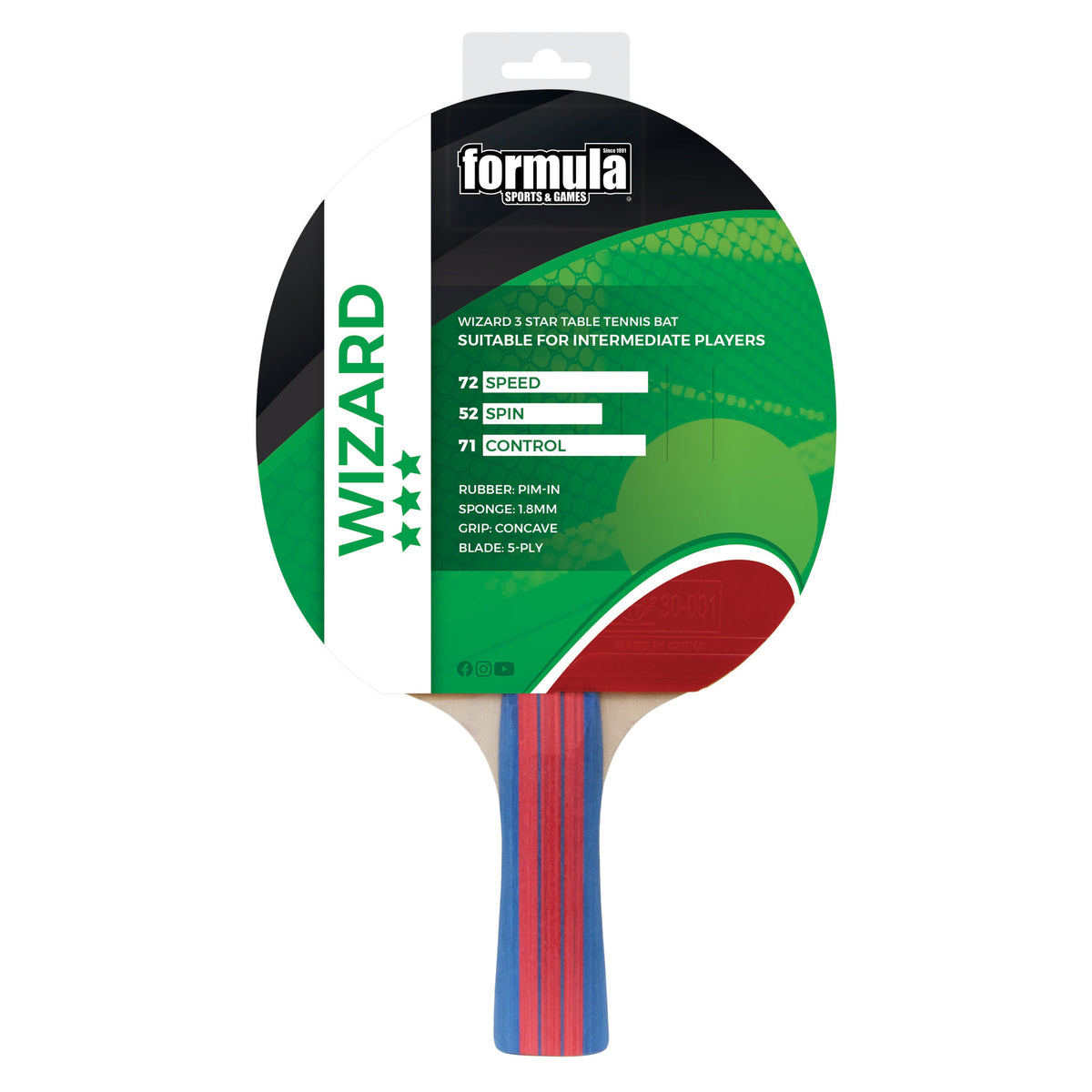 Formula Sports Premium Wizard Table Tennis 4 Player Set