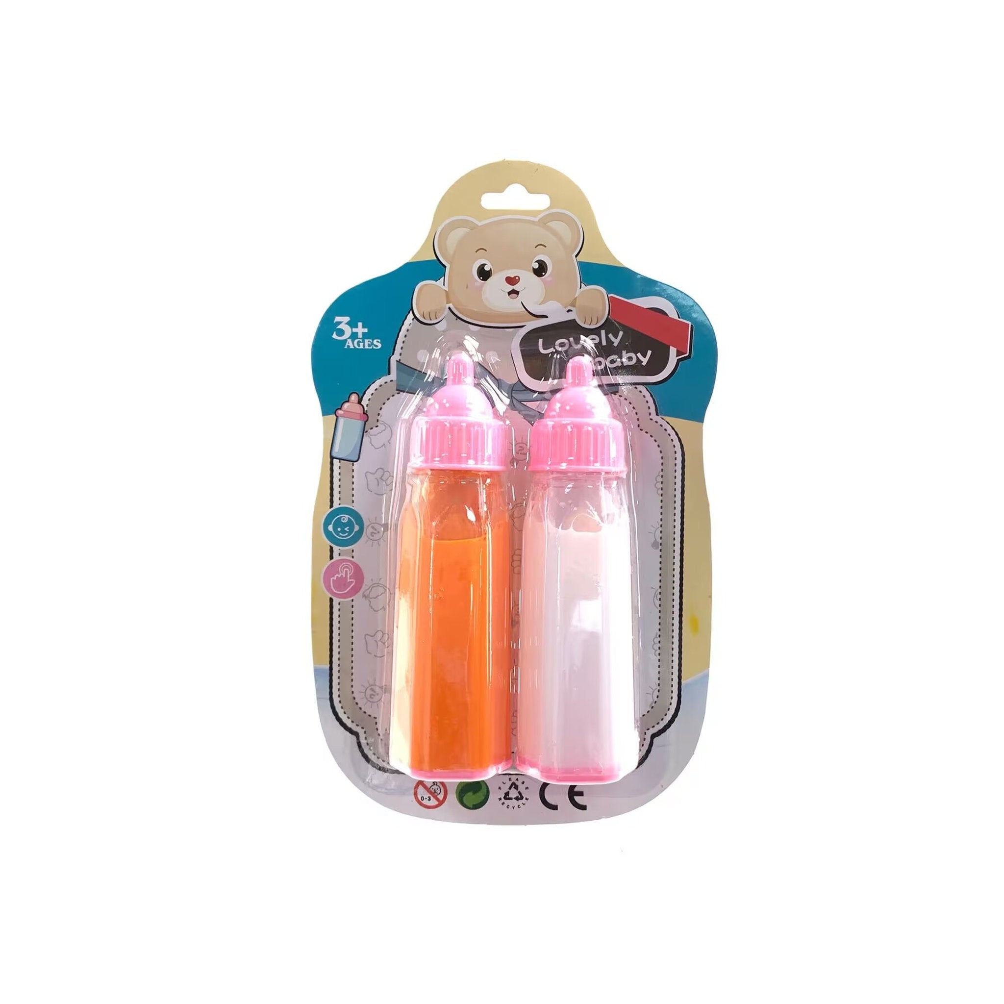 Baby Doll Drink Bottle Set 2 Pack - Milk & Juice