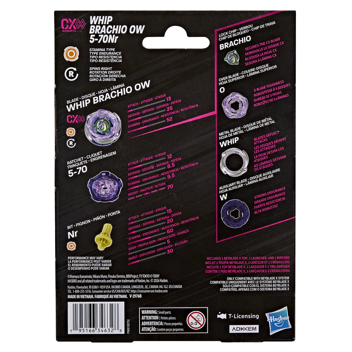 Beyblade X Whip Bracio OW 5-70NR CX Infinity Starter Pack