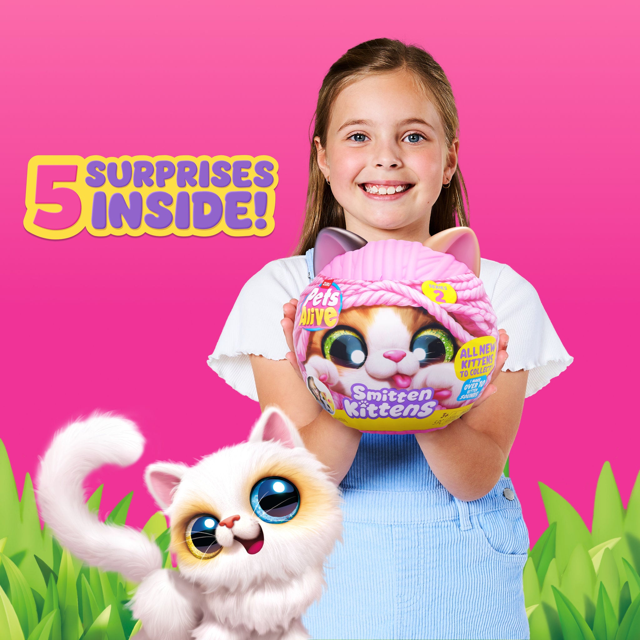 ZURU Pet's Alive Smitten Kittens Interactive Plush Series 2 Blind Box