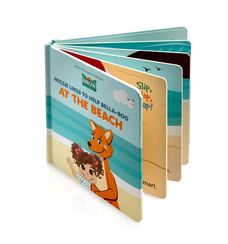 MIZZIE THE KANGAROO AT THE BEACH TOUCH AND FEEL BOOK
