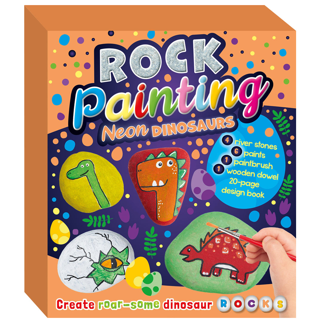 Hinkler Rock Painting Neon Dinosaur - Toyworld Australia