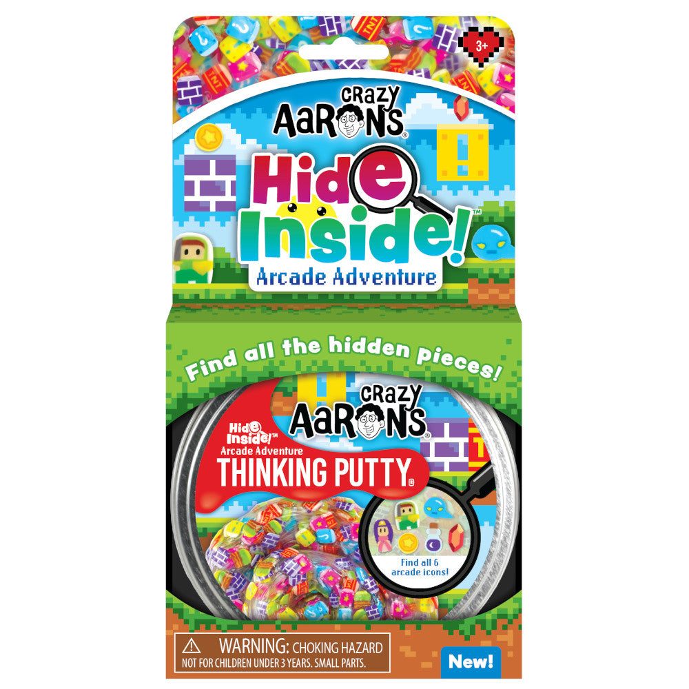 Crazy Aaron's Thinking Putty 4 Inch Hide Inside! Arcade Adventure - Toyworld Australia