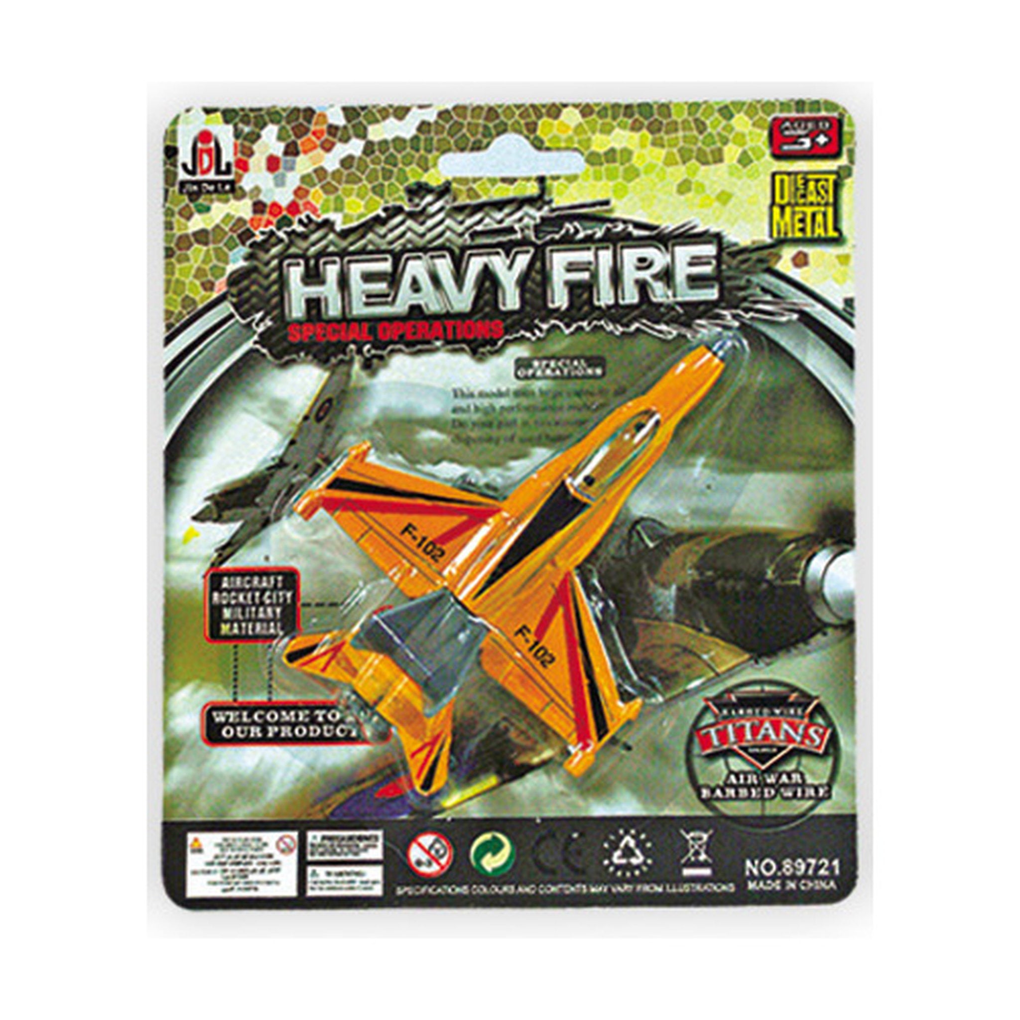 Heavy Fire Special Operations Die-Cast Millitary Planes Assorted Styles