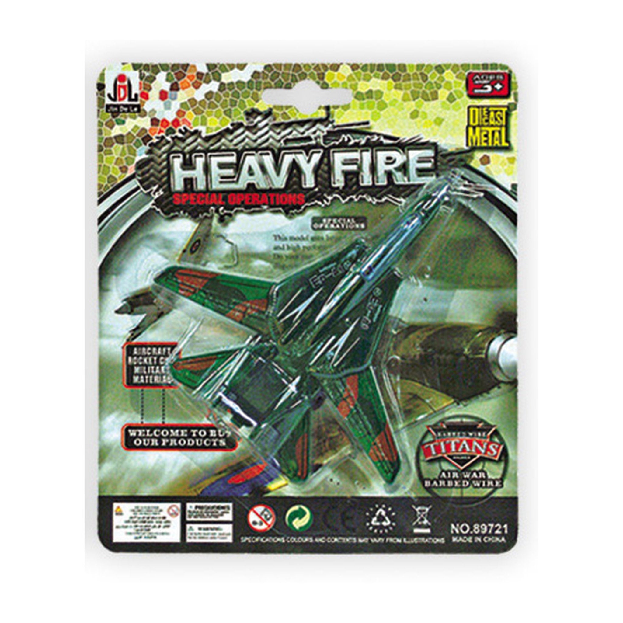 Heavy Fire Special Operations Die-Cast Millitary Planes Assorted Styles
