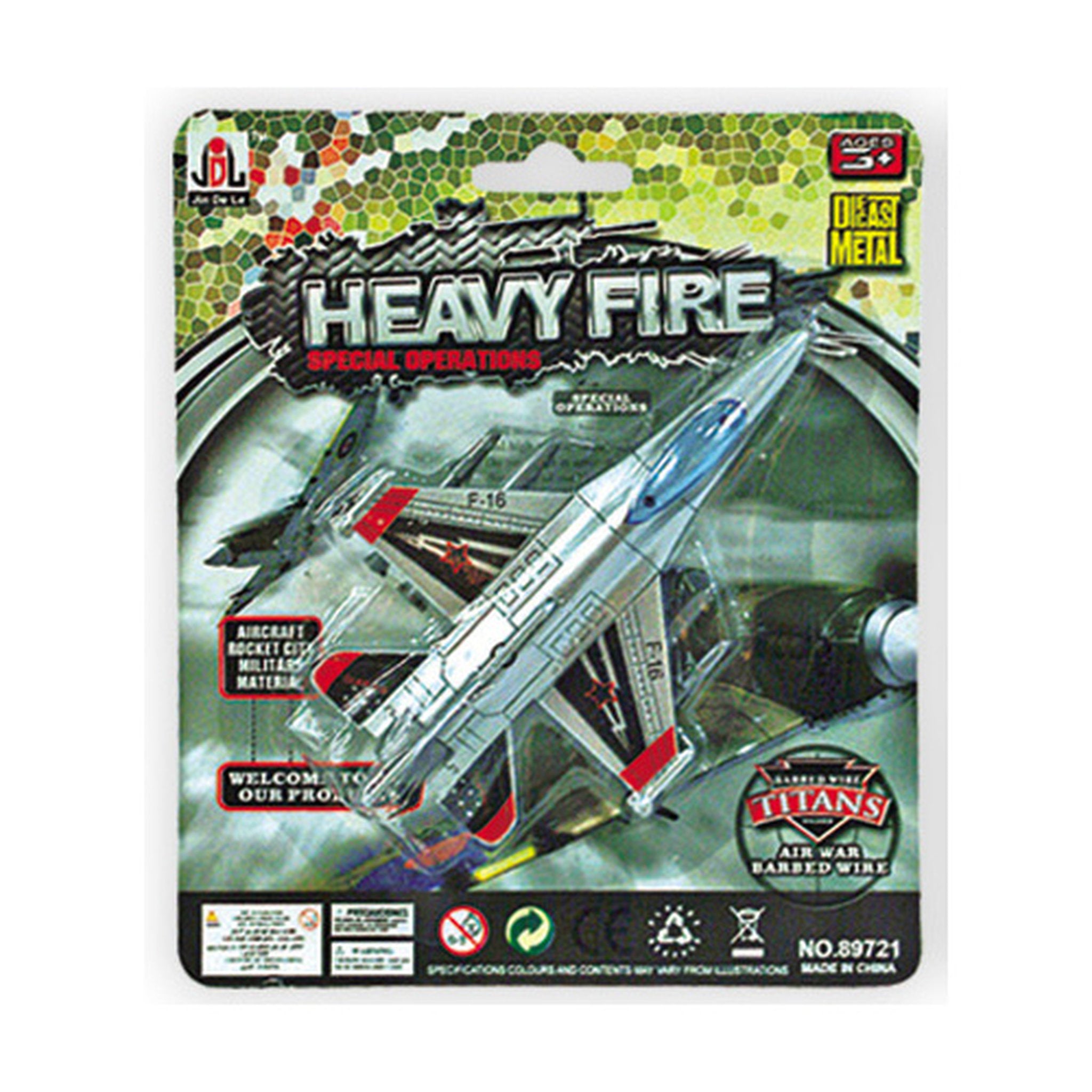 Heavy Fire Special Operations Die-Cast Millitary Planes Assorted Styles