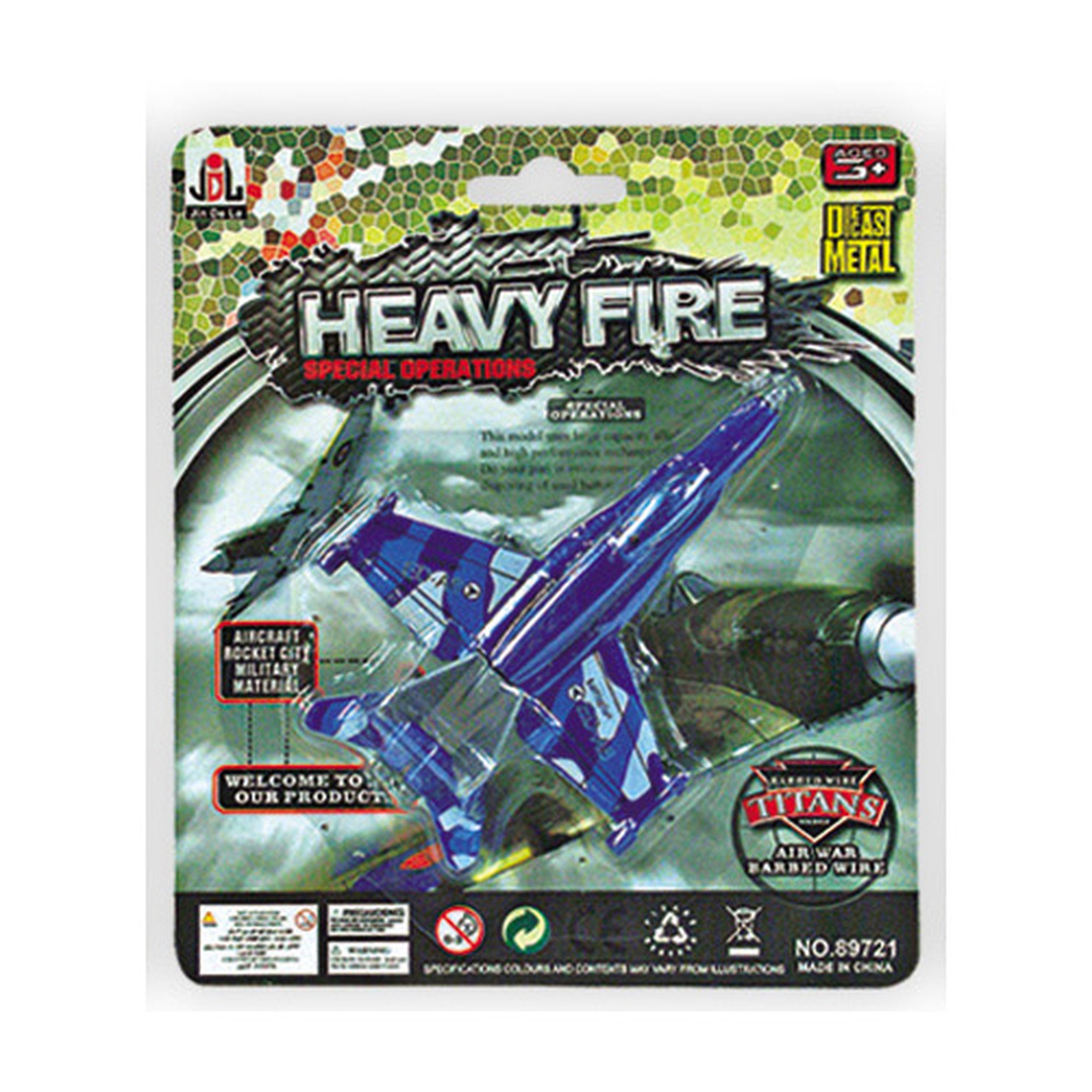 Heavy Fire Special Operations Die-Cast Millitary Planes Assorted Styles