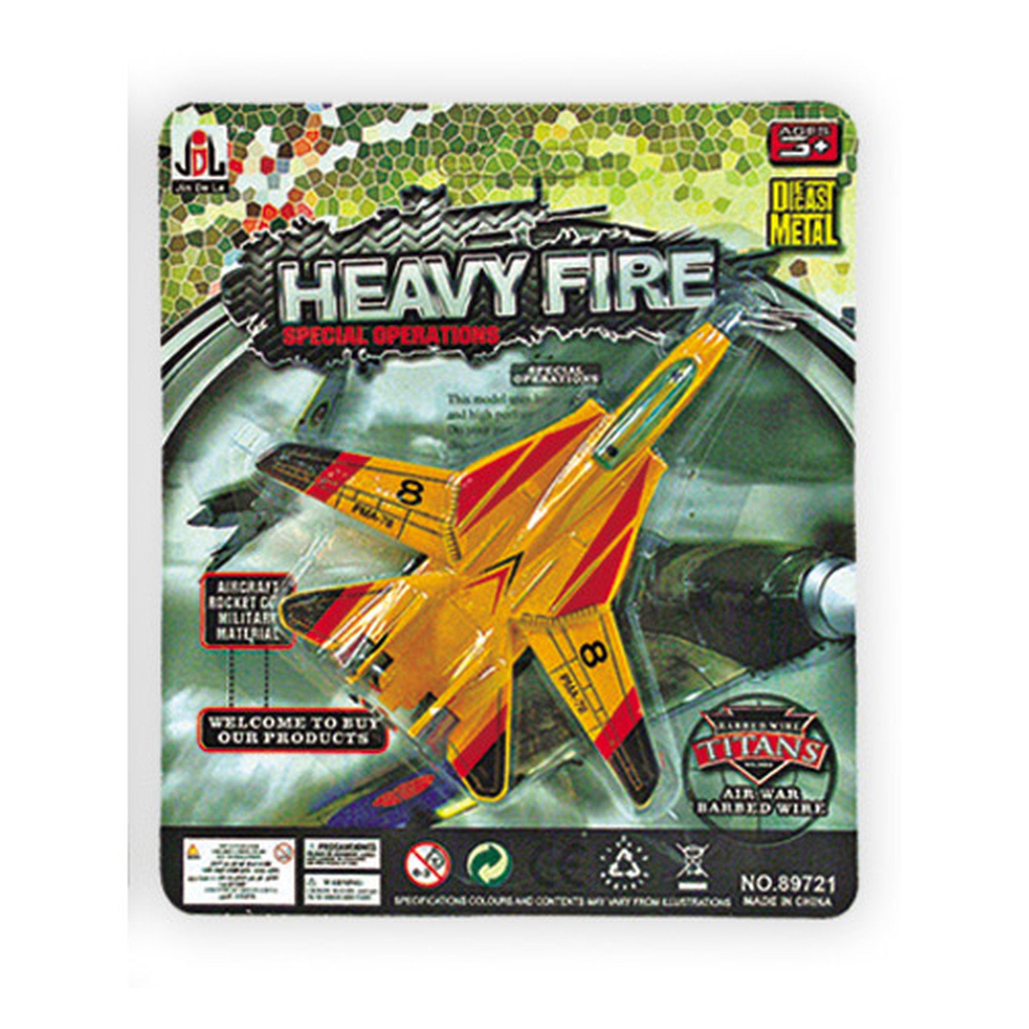 Heavy Fire Special Operations Die-Cast Millitary Planes Assorted Styles