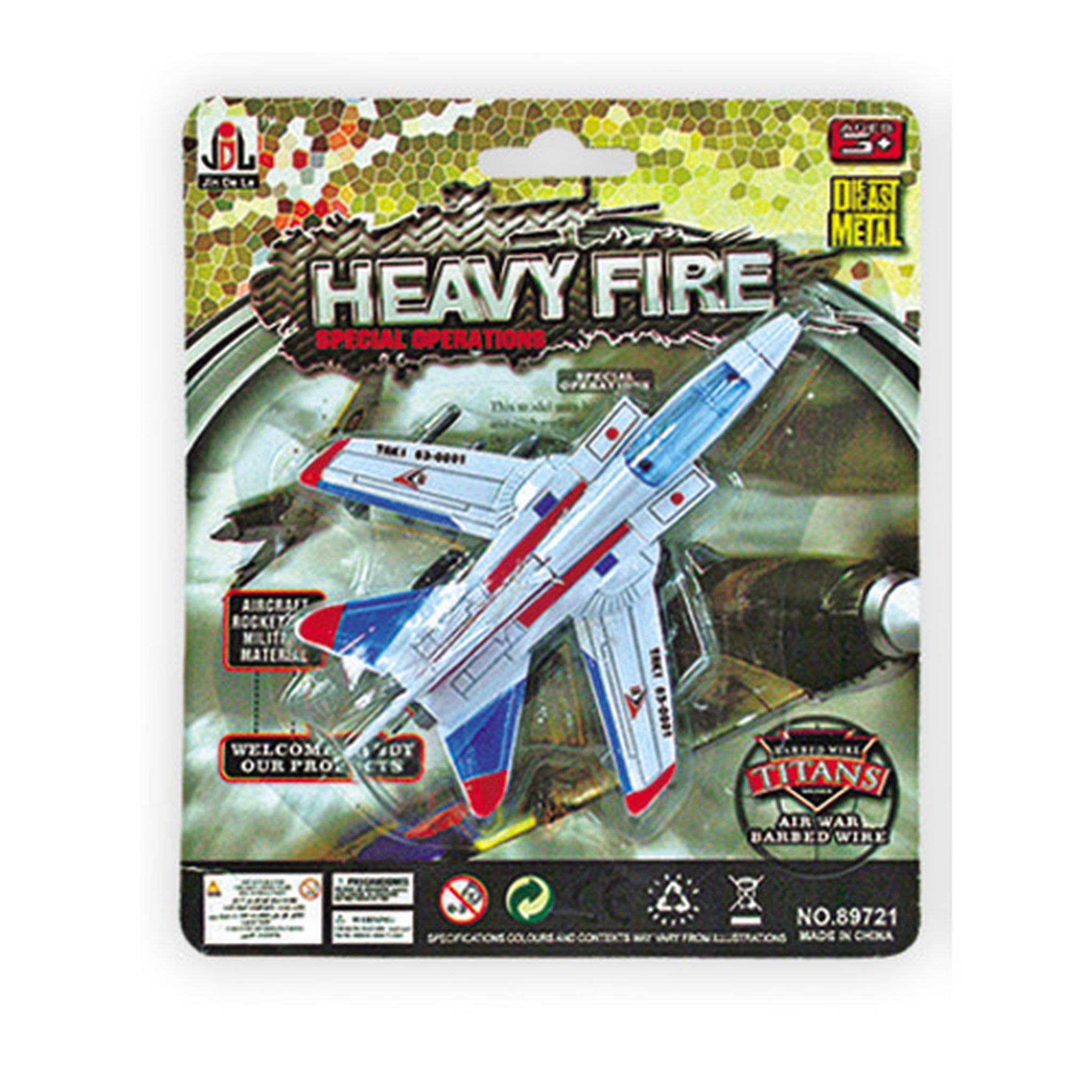 Heavy Fire Special Operations Die-Cast Millitary Planes Assorted Styles