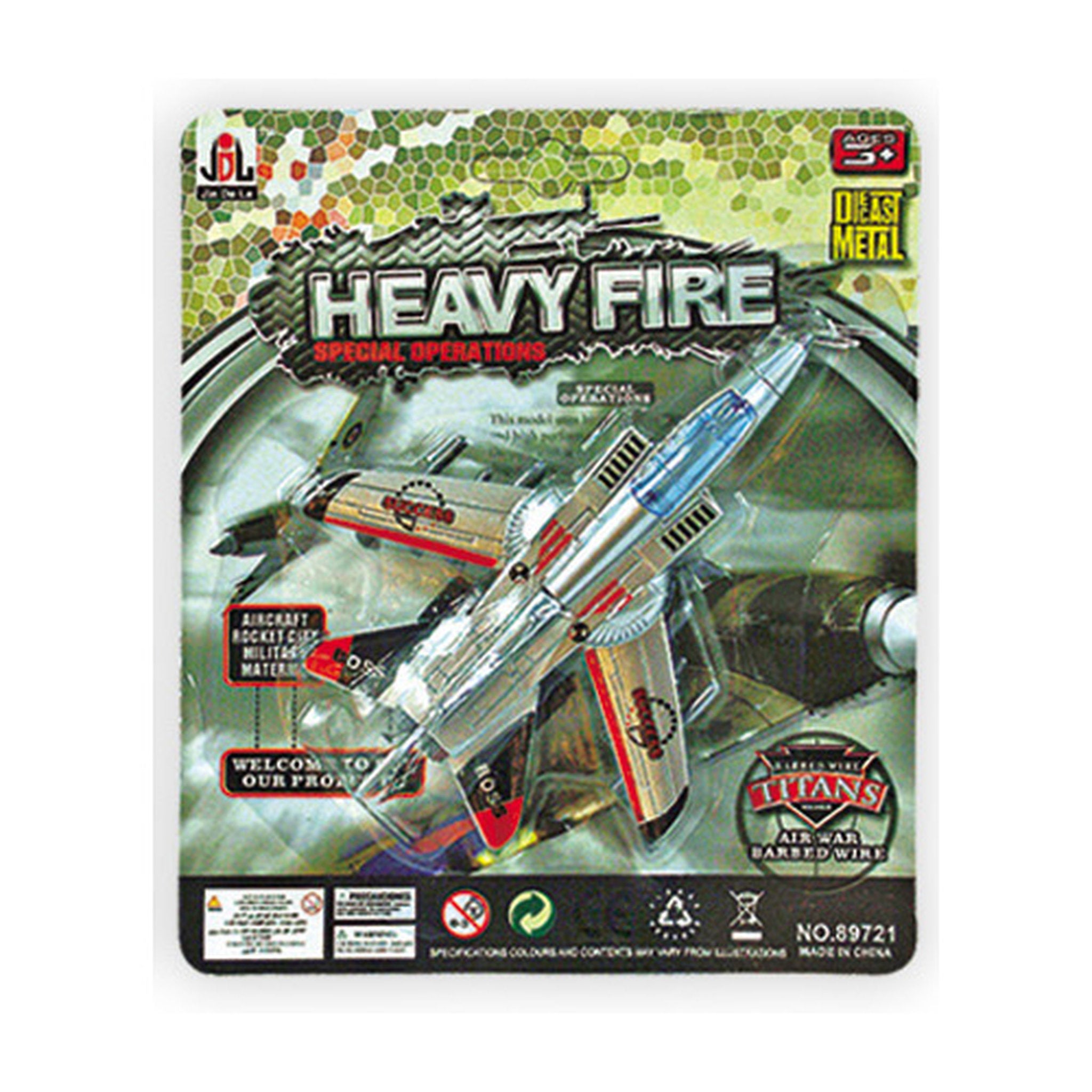 Heavy Fire Special Operations Die-Cast Millitary Planes Assorted Styles