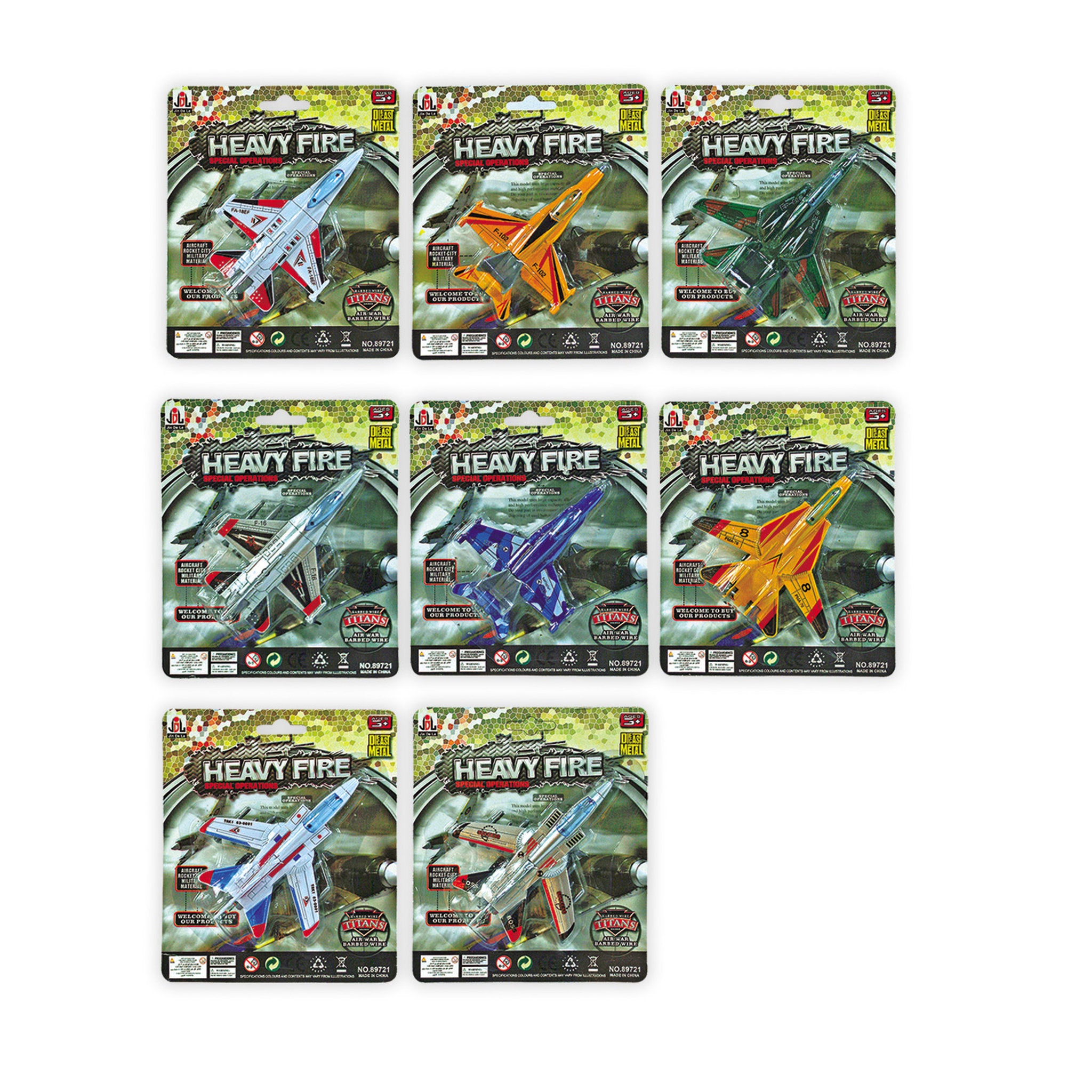 Heavy Fire Special Operations Die-Cast Millitary Planes Assorted Styles