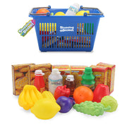 Shopping Basket With Groceries 19 Piece Set
