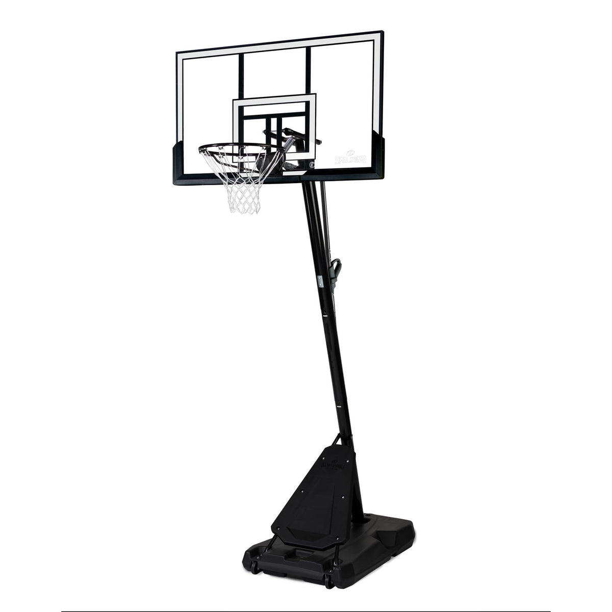 Spalding 52 Inch Acrylic Portable Pro-Glide Basketball System - White