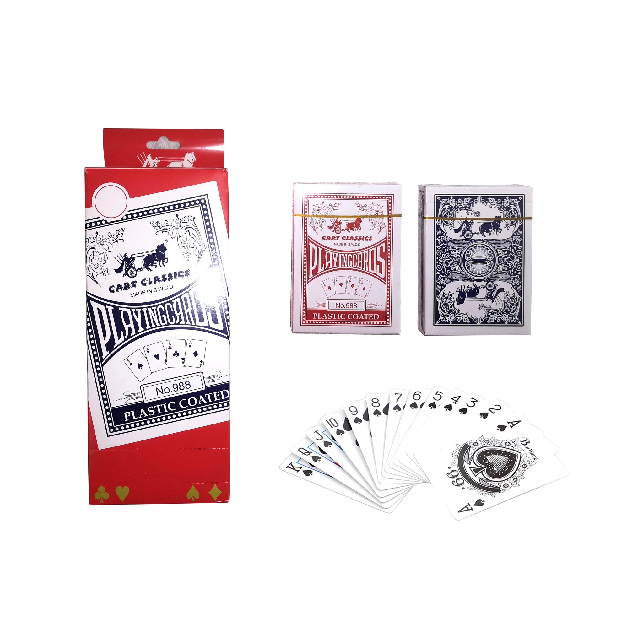 Cart Classics Coated Playing Cards - 2 Deck Set
