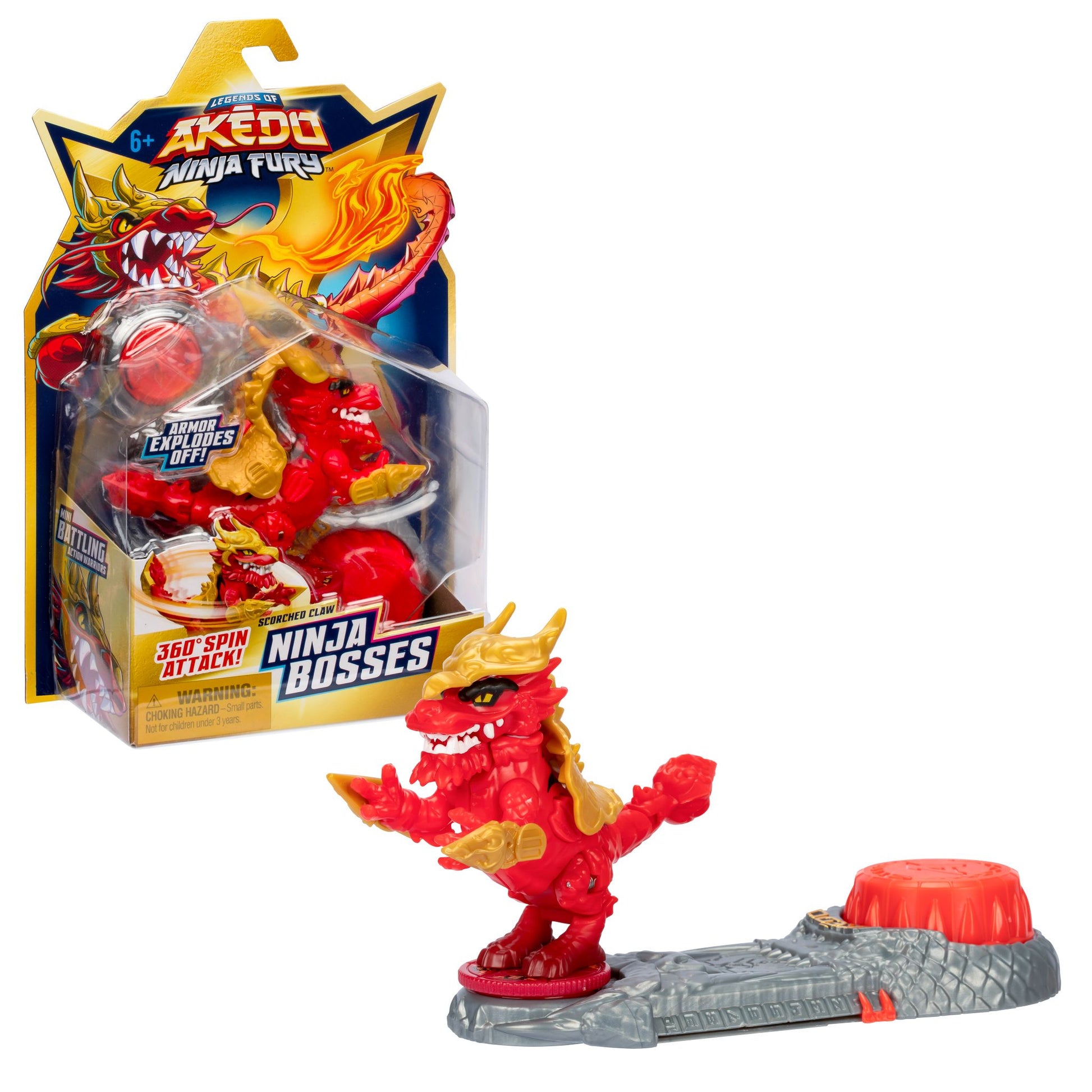 Akedo S7 Ninja Fury Ninja Bosses - Scorched Claw - Toyworld Australia