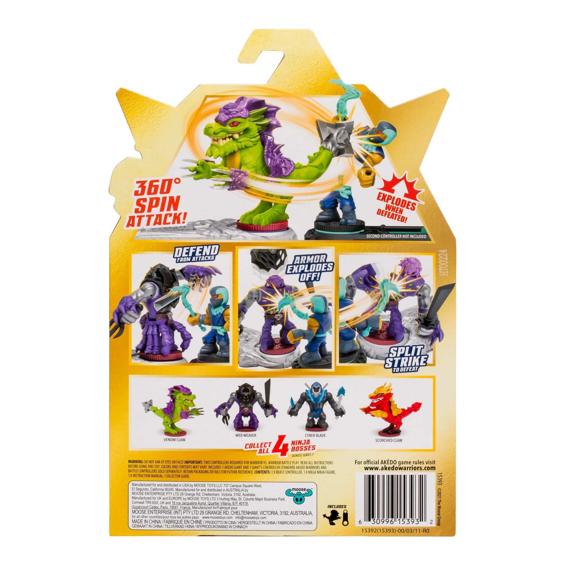 Akedo S7 Ninja Fury Ninja Bosses - Scorched Claw - Toyworld Australia