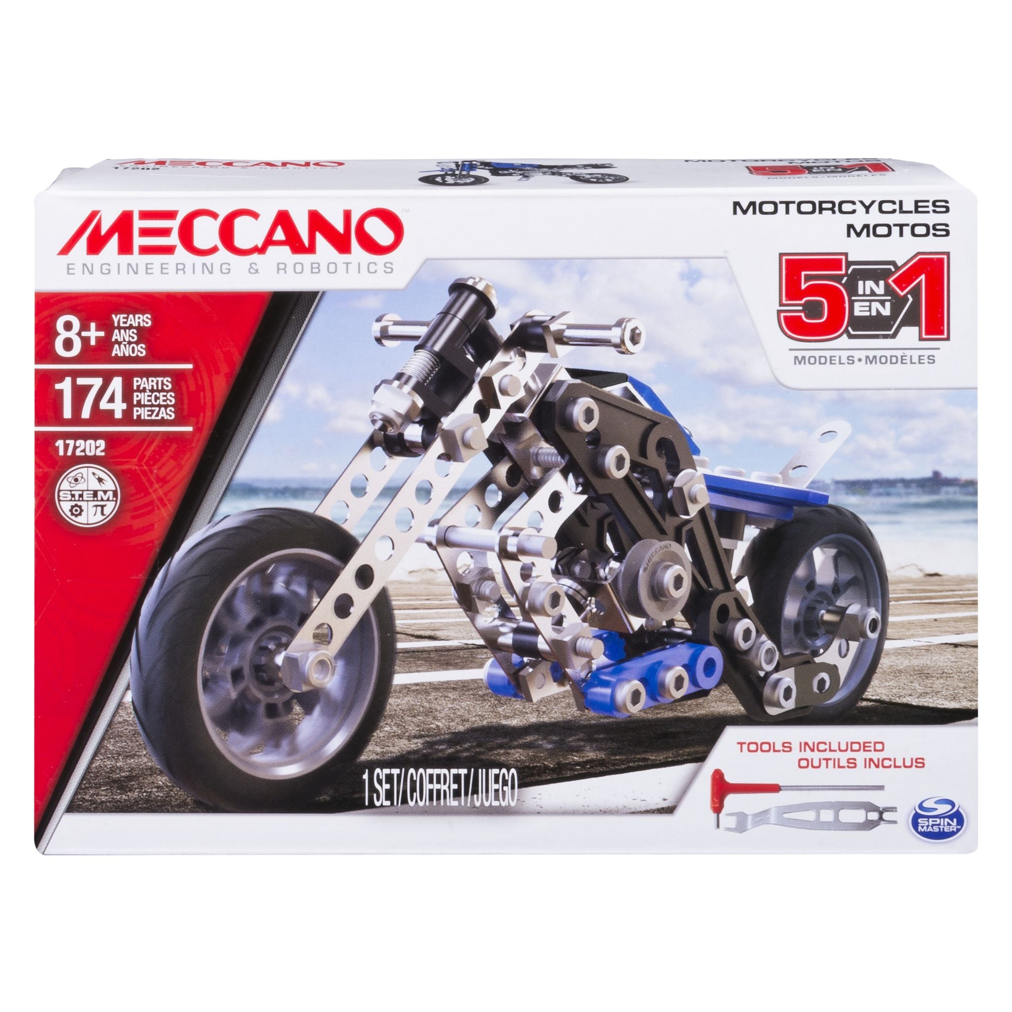Meccano 5-in-1 Model Motorcycles Set – Toyworld Australia