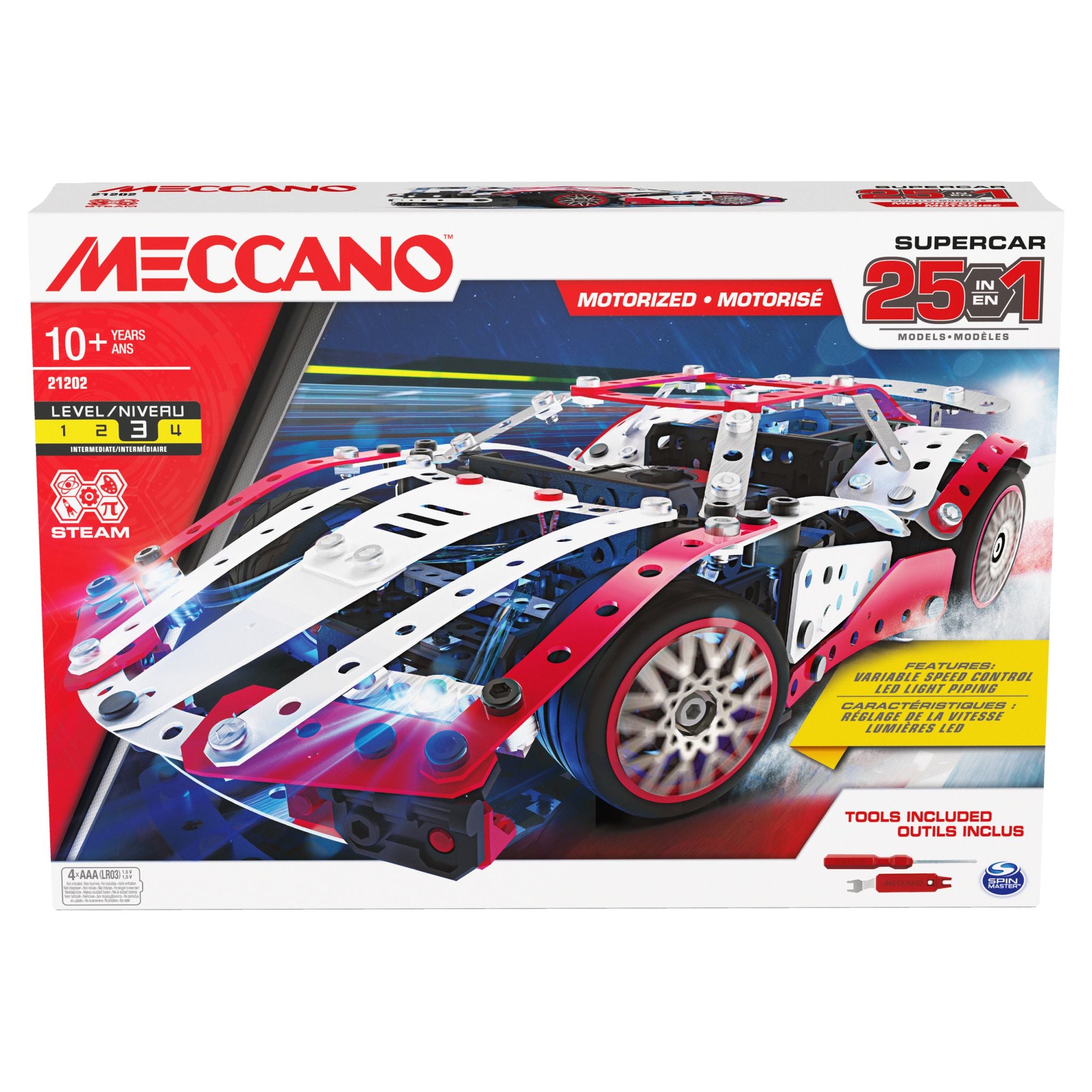 Meccano 25-in-1 Supercar Set