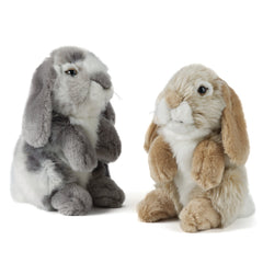 LIVING NATURE SITTING LOP EARED RABBIT GREY