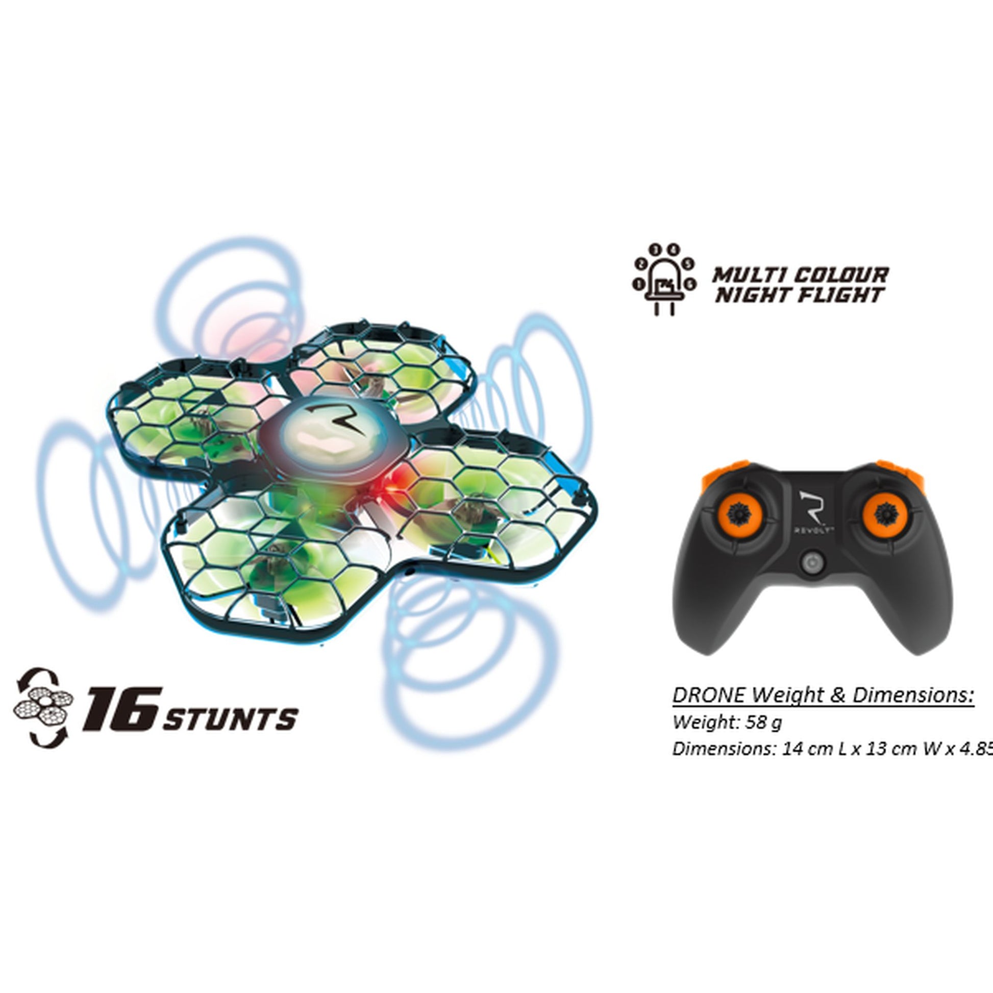 Revolt Orbitz Lumina Obstacle Avoidance Remote Control Drone - Toyworld Australia