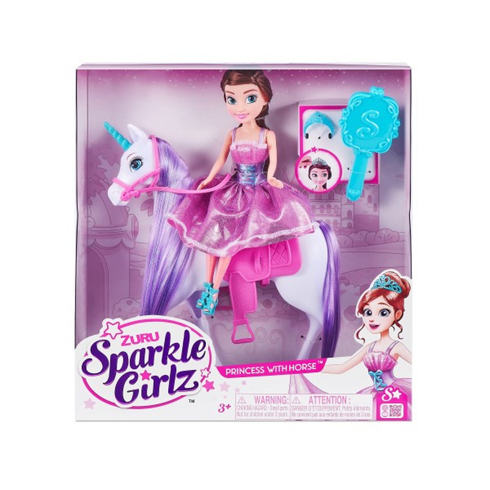 ZURU Sparkle Girlz Princess Doll & Horse Playset - Brunette