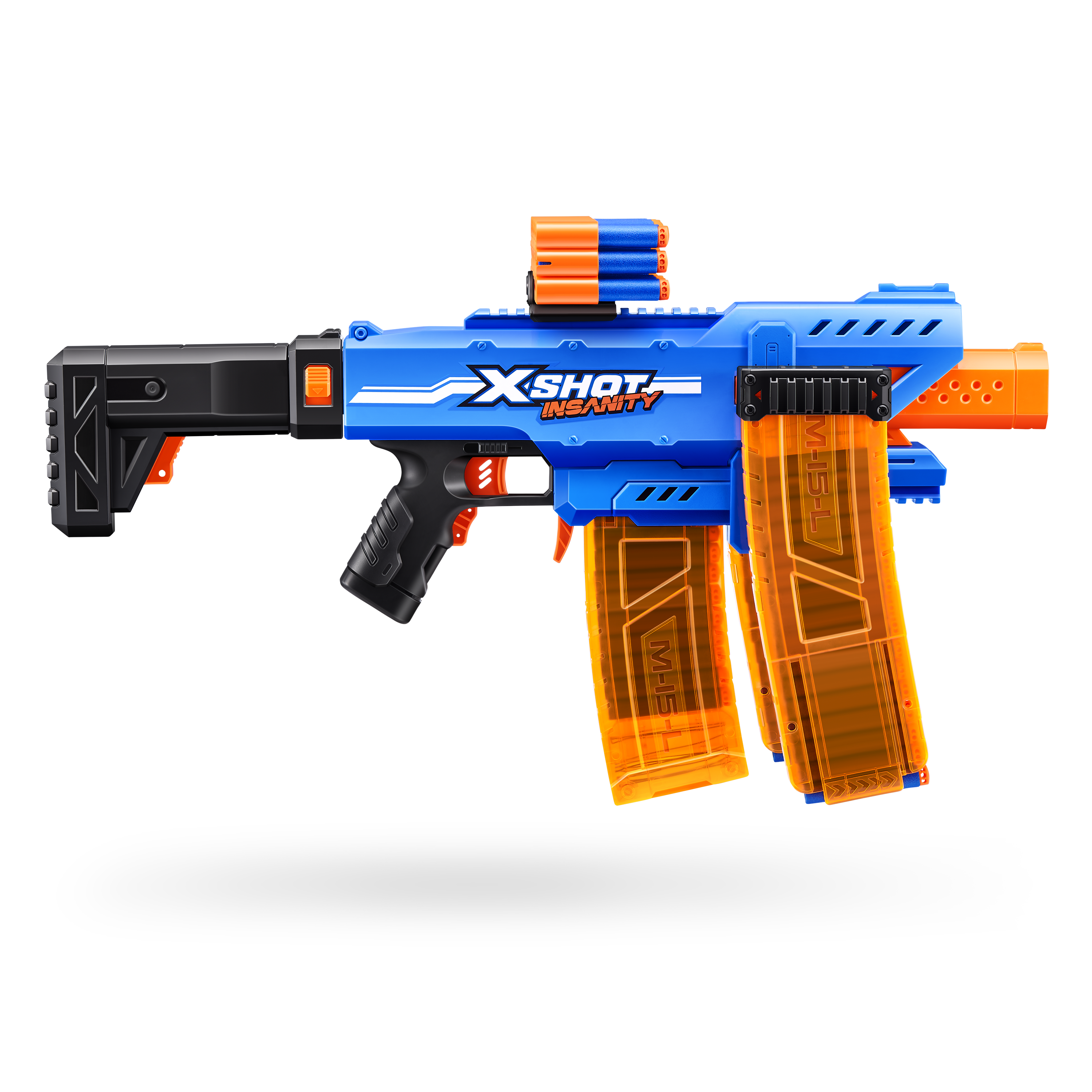 ZURU X Shot Insanity Motorised Clip Mania With 72 Darts