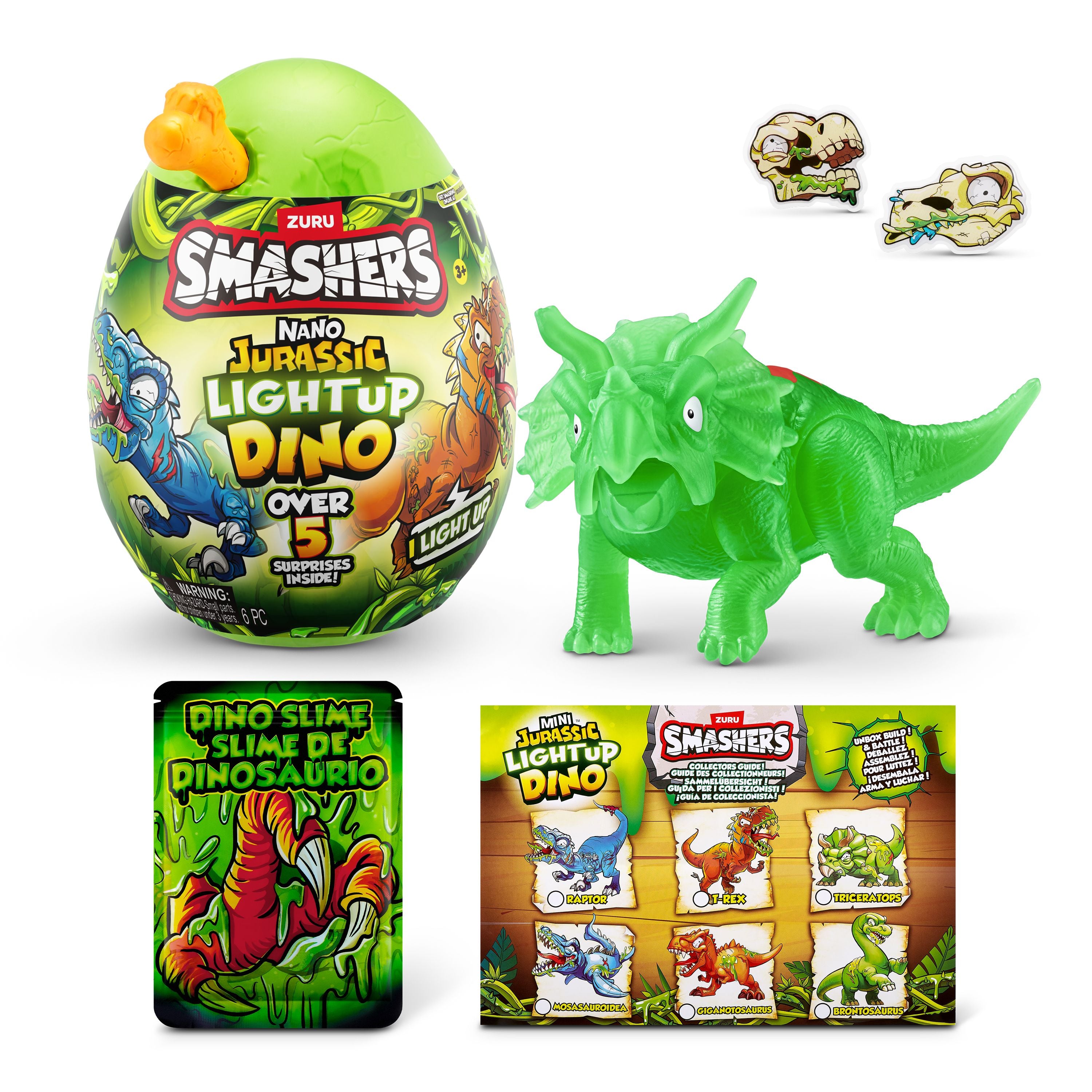 ZURU Smashers Nano Jurassic Light Up Surprise Dino Egg