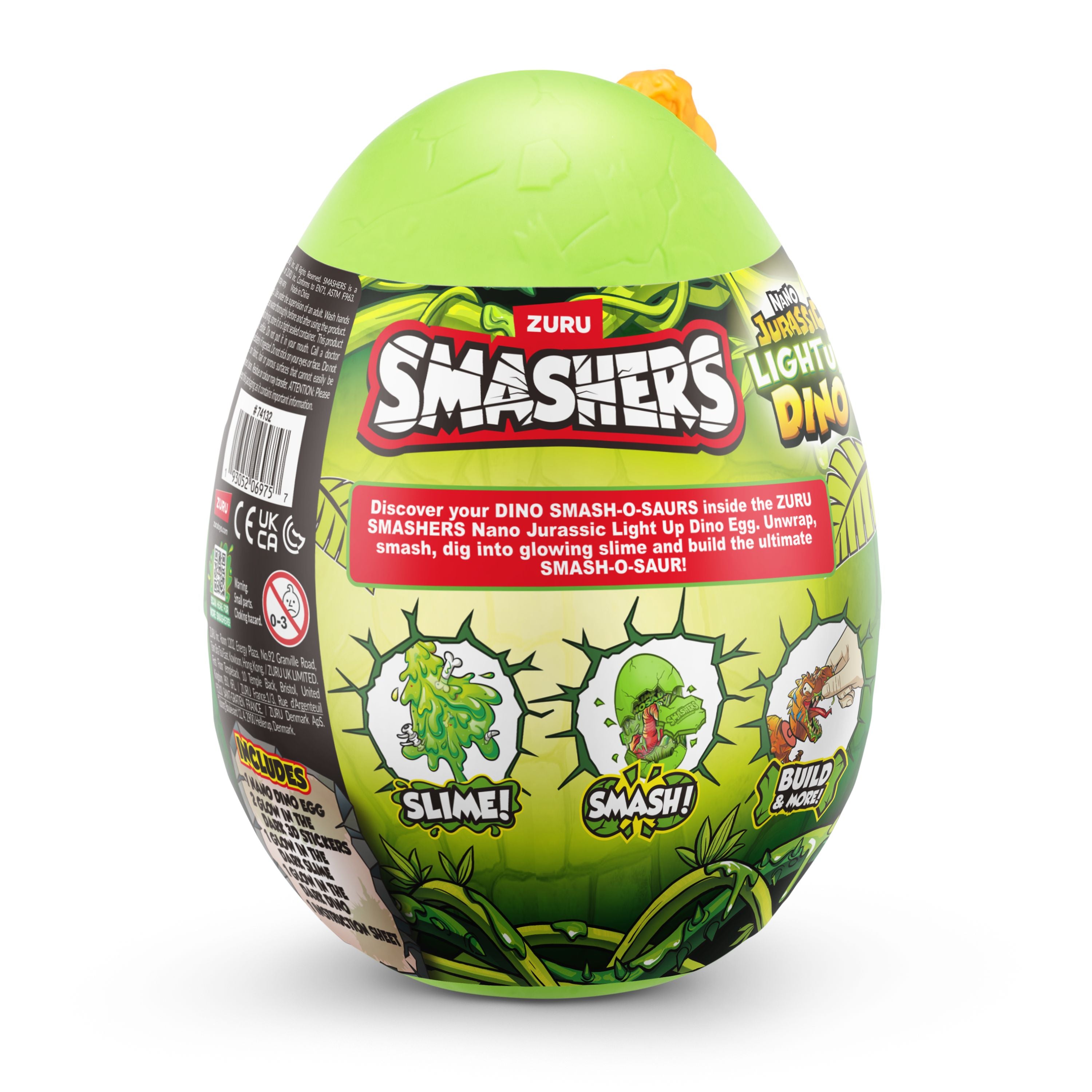 ZURU Smashers Nano Jurassic Light Up Surprise Dino Egg