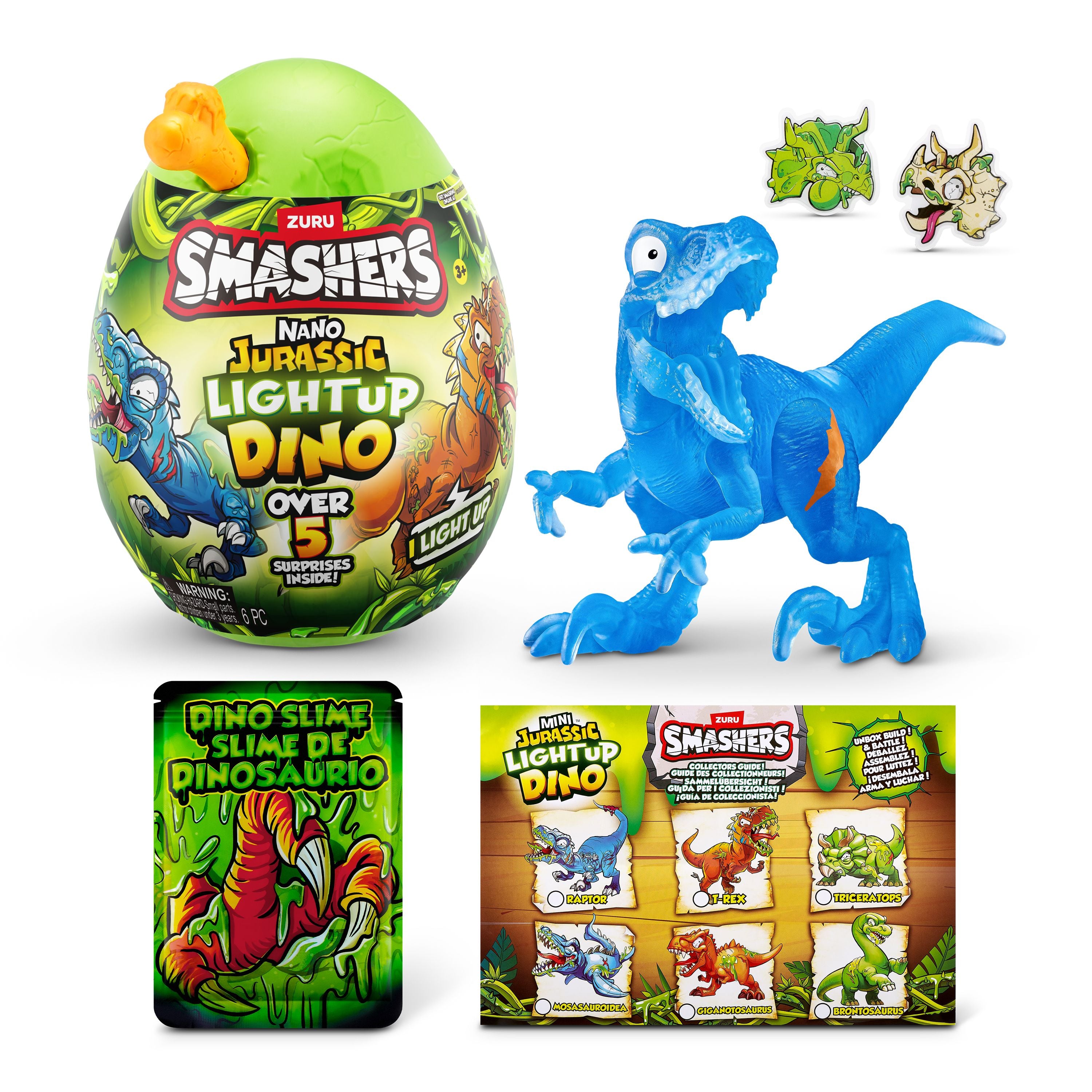 ZURU Smashers Nano Jurassic Light Up Surprise Dino Egg