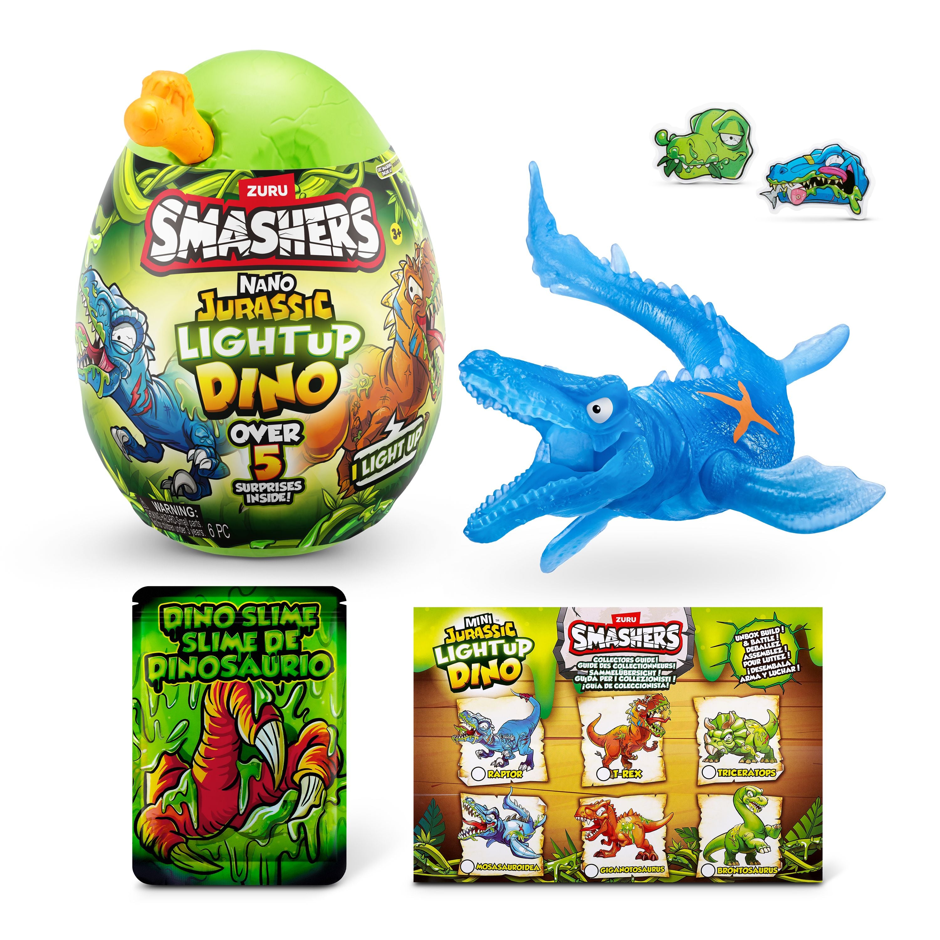 ZURU Smashers Nano Jurassic Light Up Surprise Dino Egg