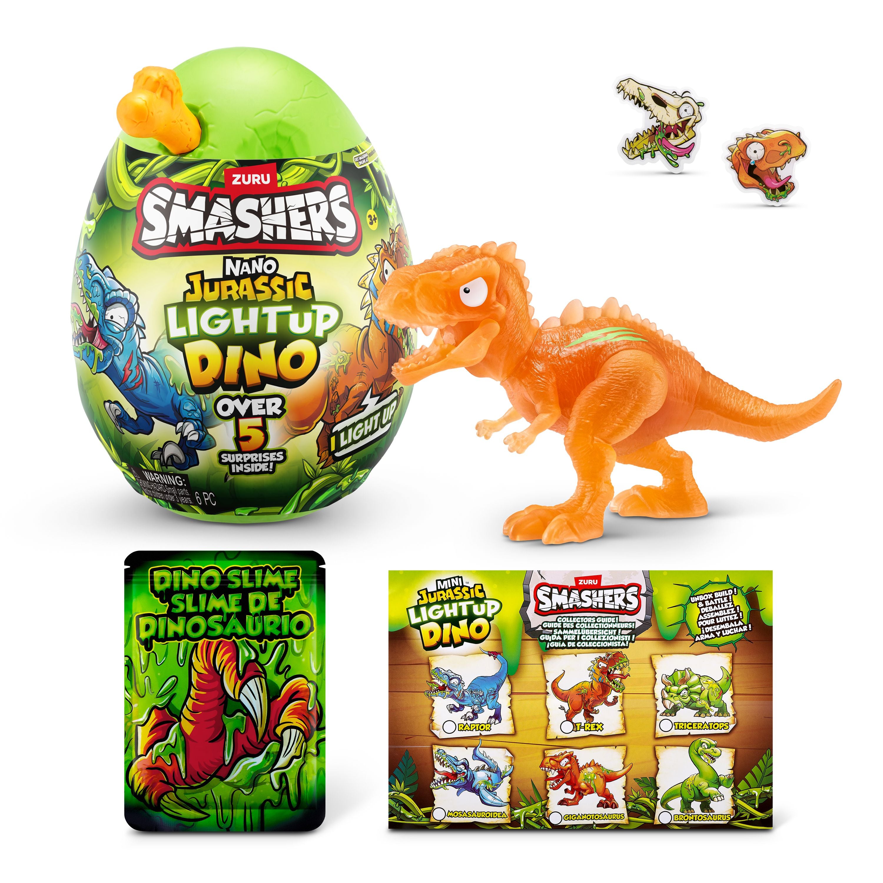 ZURU Smashers Nano Jurassic Light Up Surprise Dino Egg
