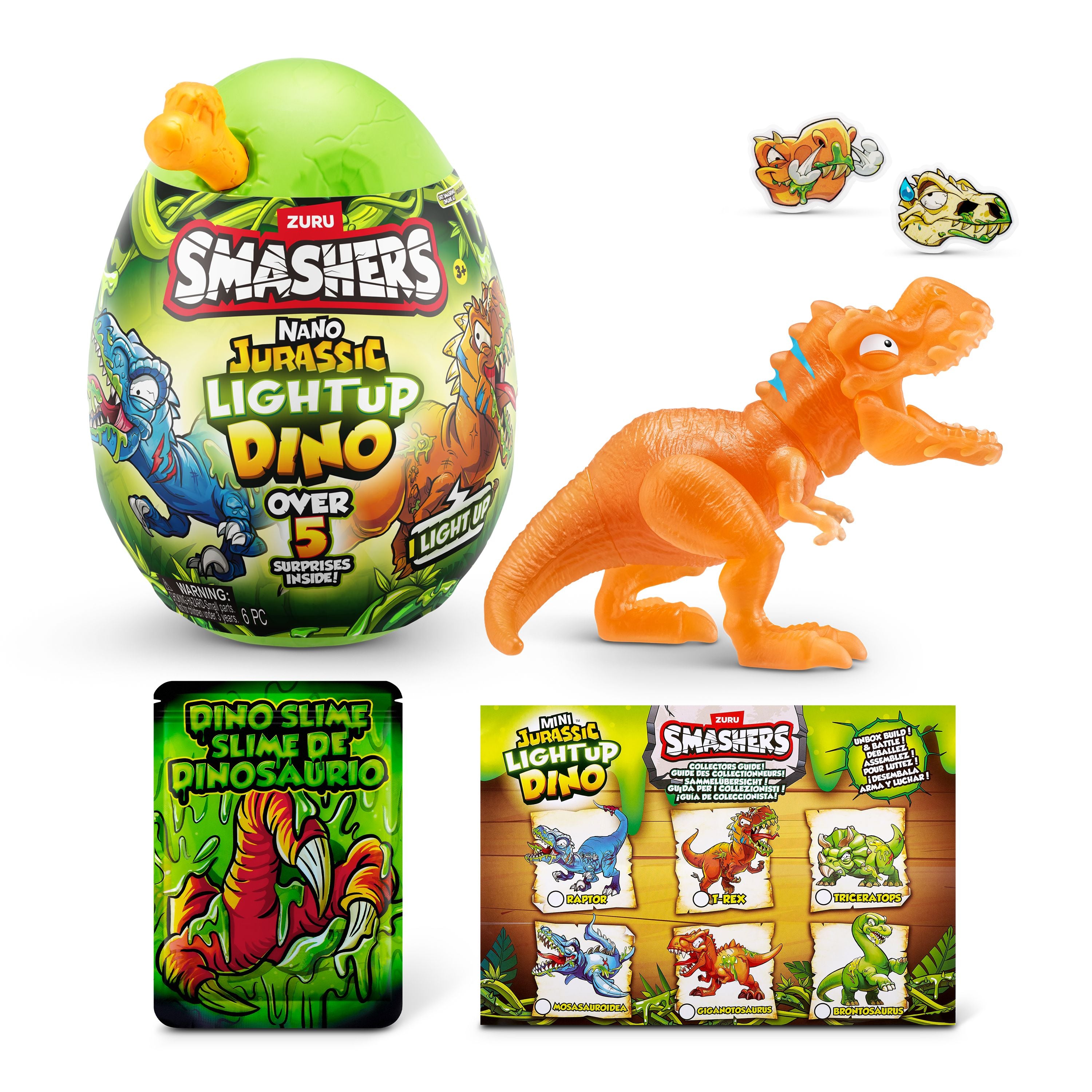 ZURU Smashers Nano Jurassic Light Up Surprise Dino Egg