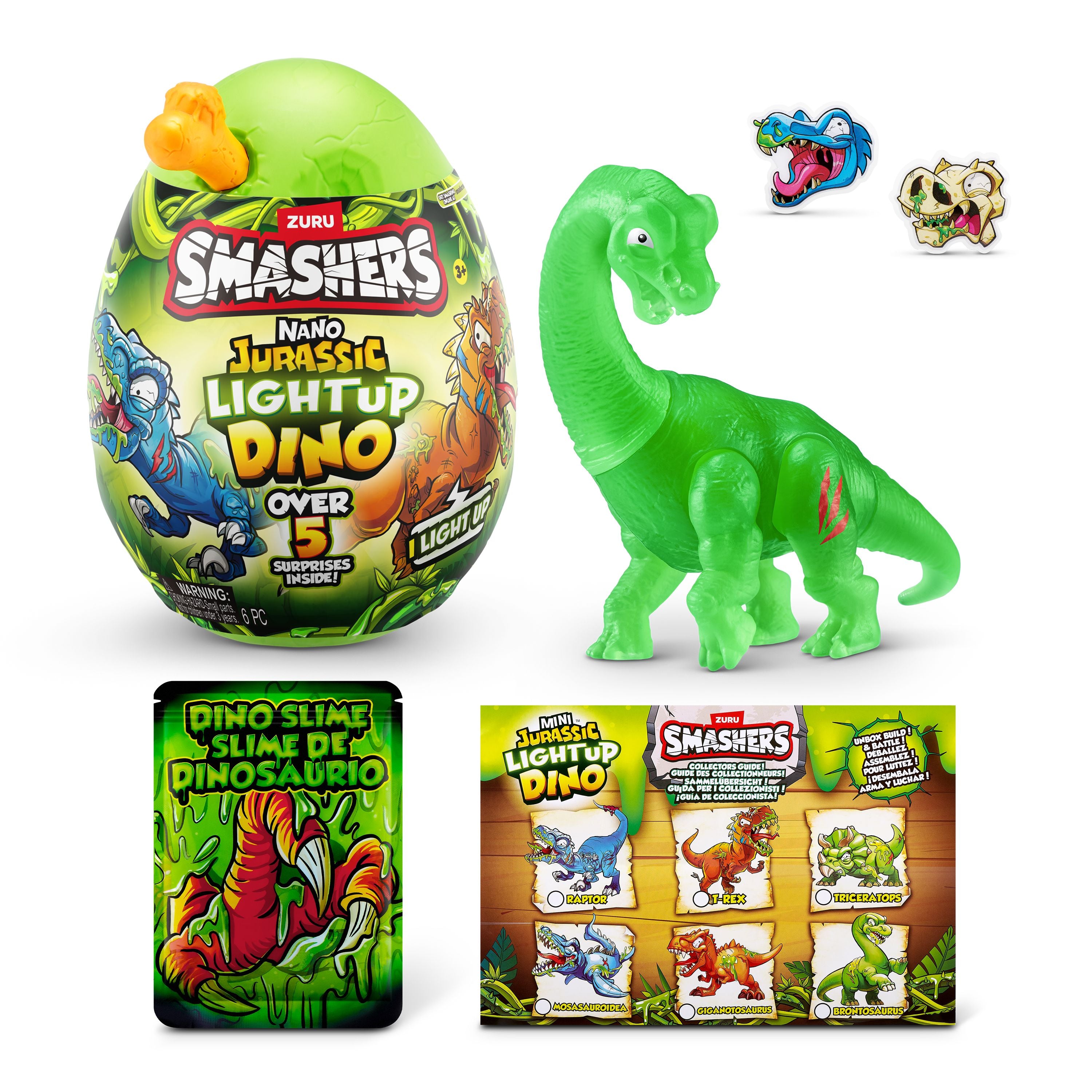 ZURU Smashers Nano Jurassic Light Up Surprise Dino Egg