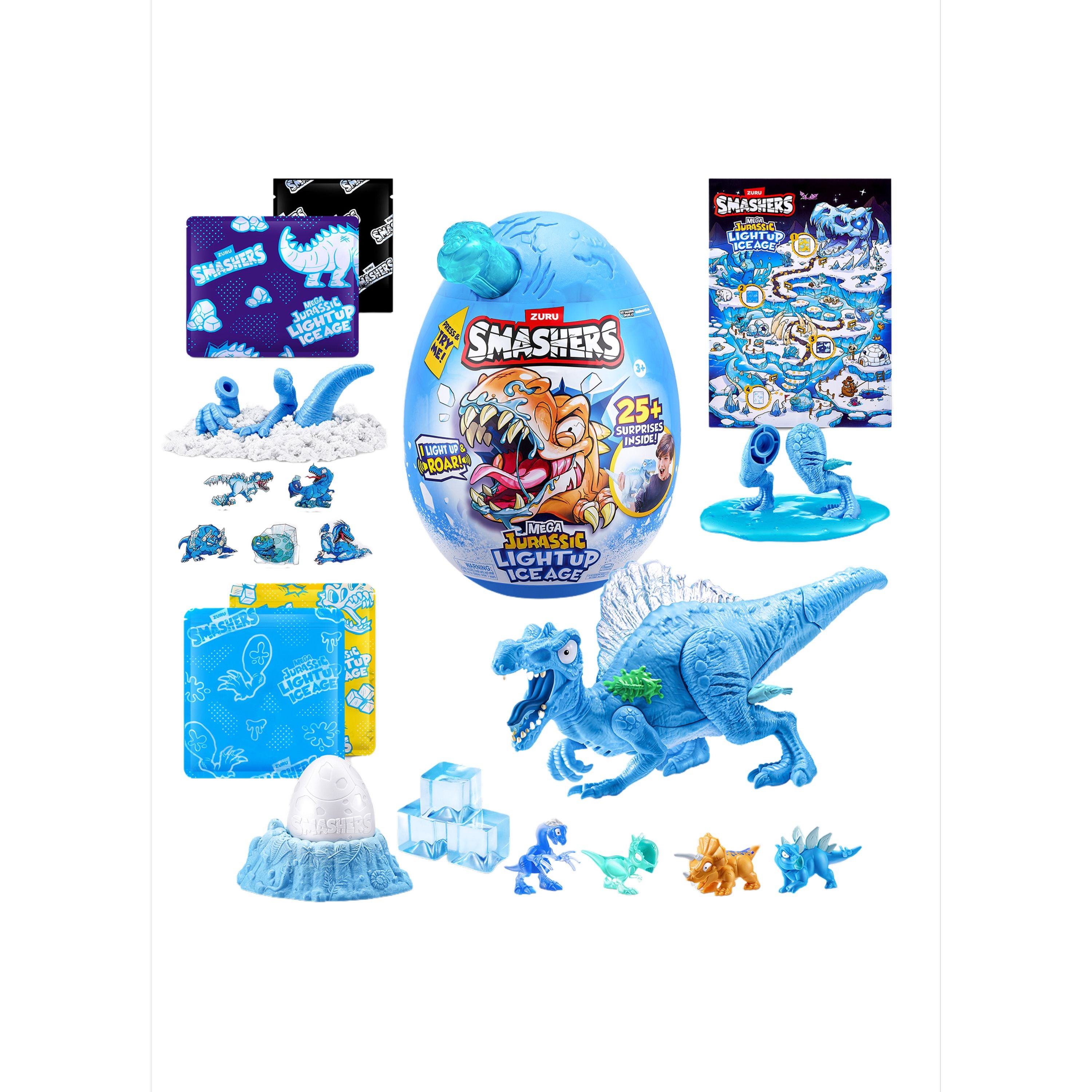 ZURU Smashers Mega Jurassic Light Up Ice Age Egg Series 1 Assorted Styles