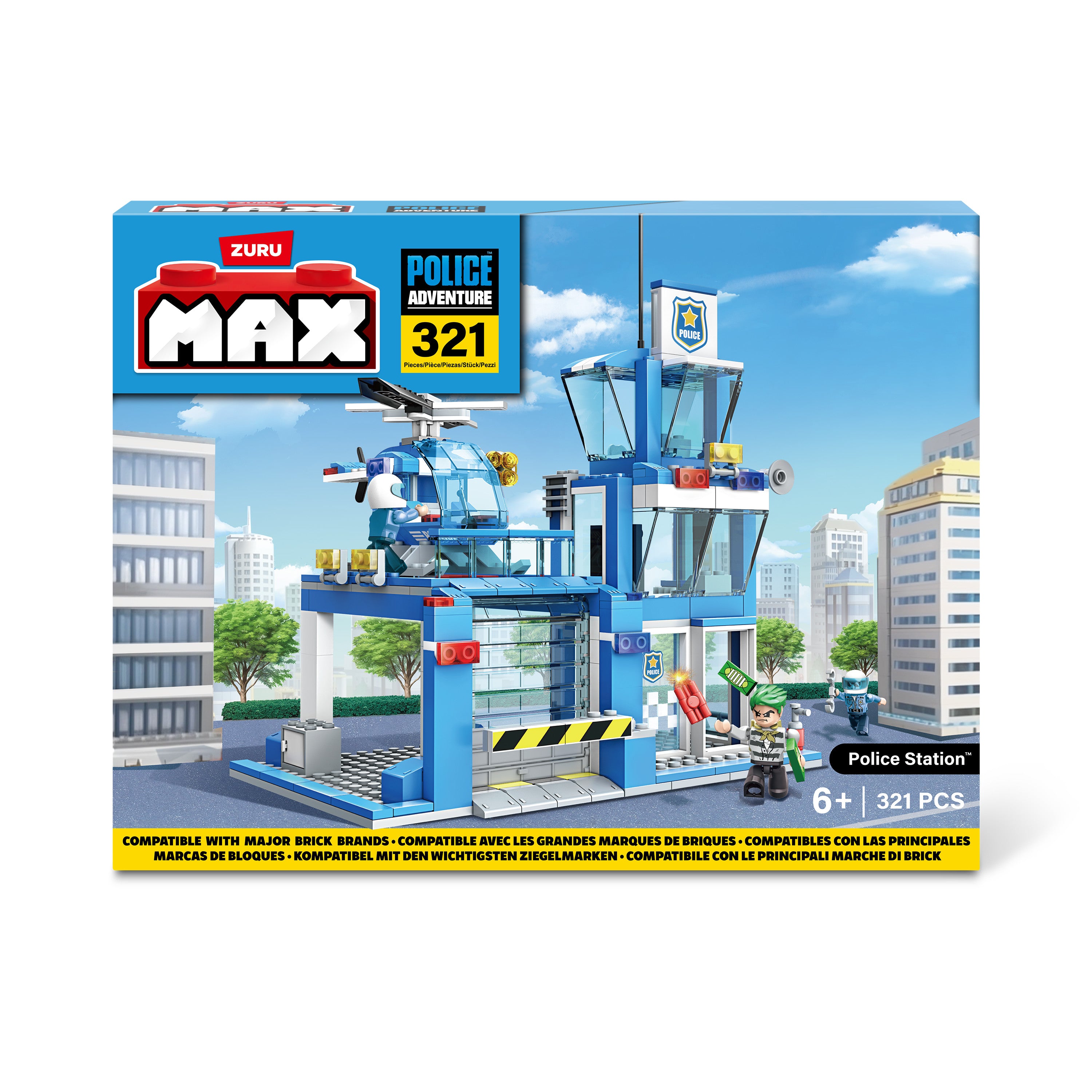 ZURU MAX Build City Police Station Playset 318 Bricks